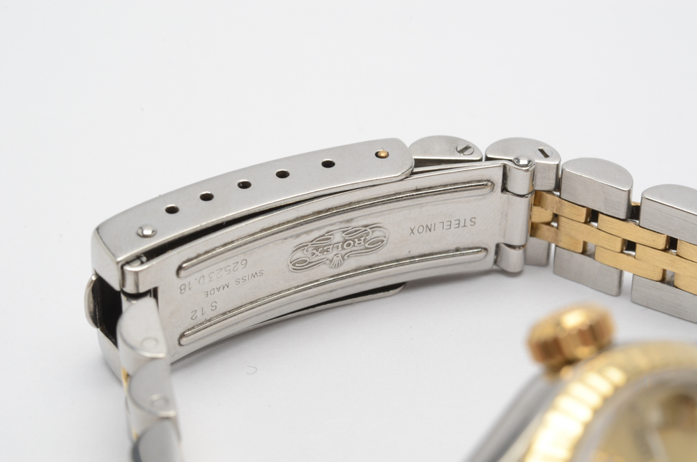 Rolex Oyster Perpetual Date Just 18K Yellow Gold and Diamond Watch