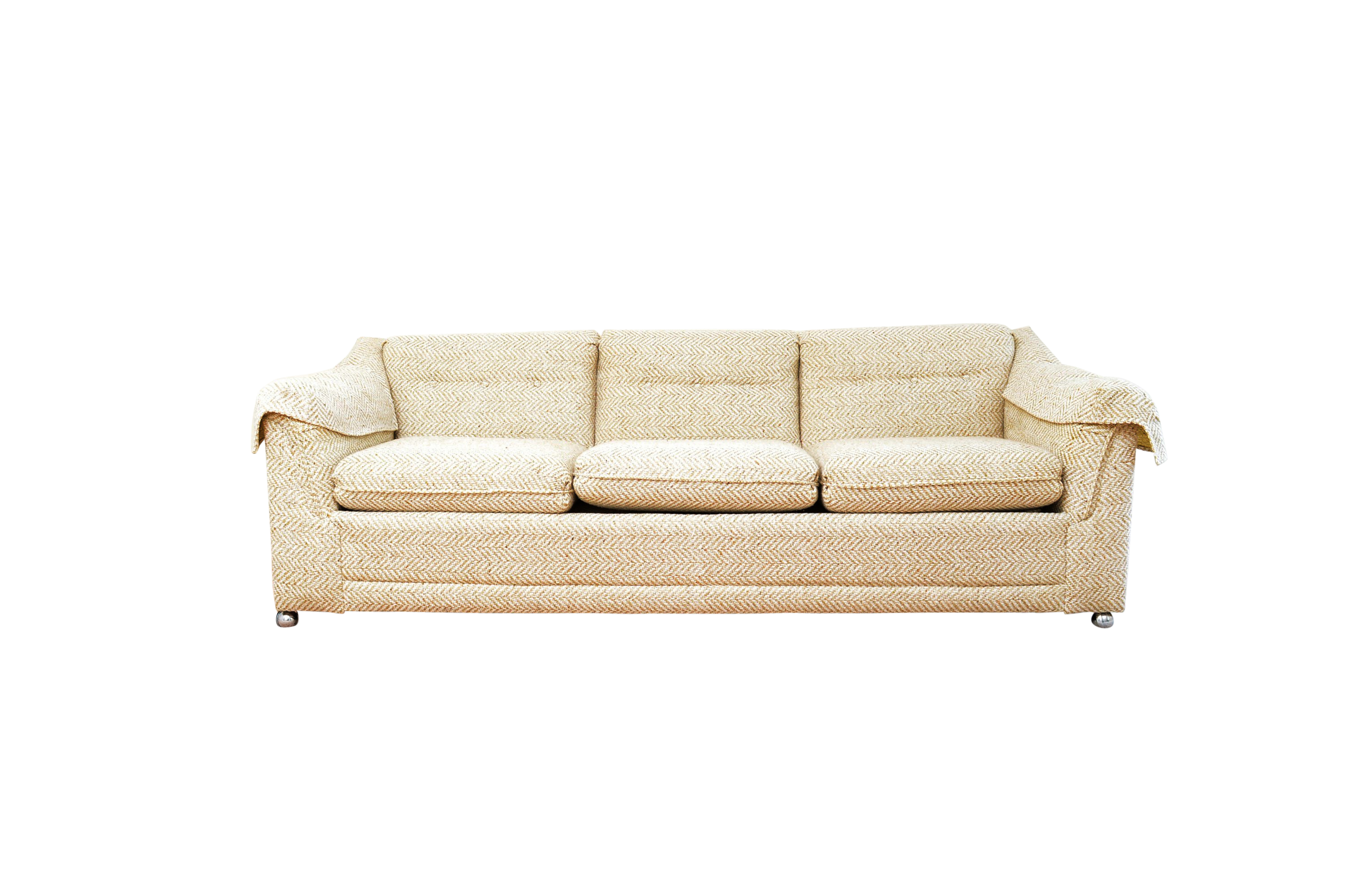 Vintage La-Z-Boy Custom-Upholstered Sleeper Sofa