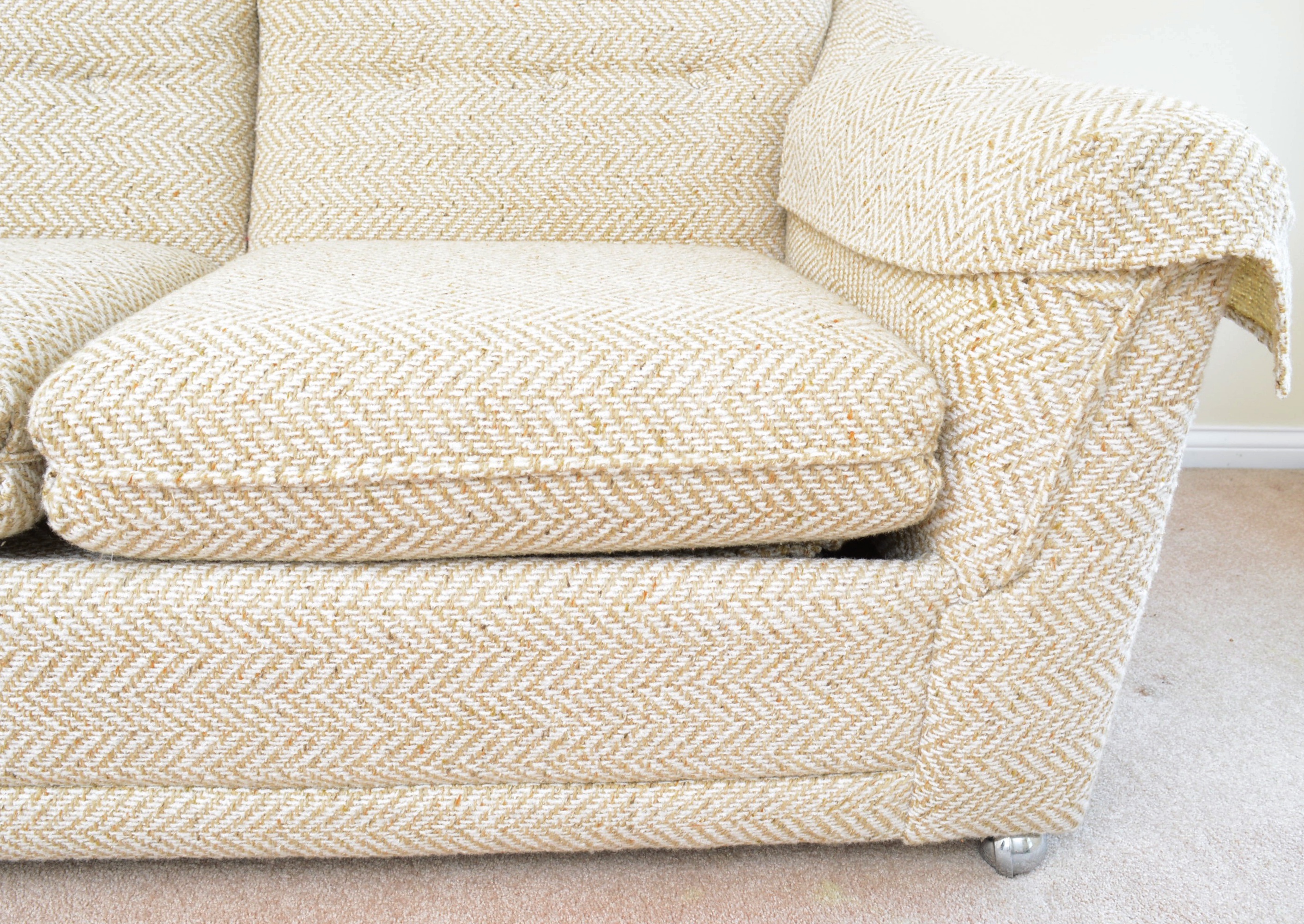 Vintage La-Z-Boy Custom-Upholstered Sleeper Sofa