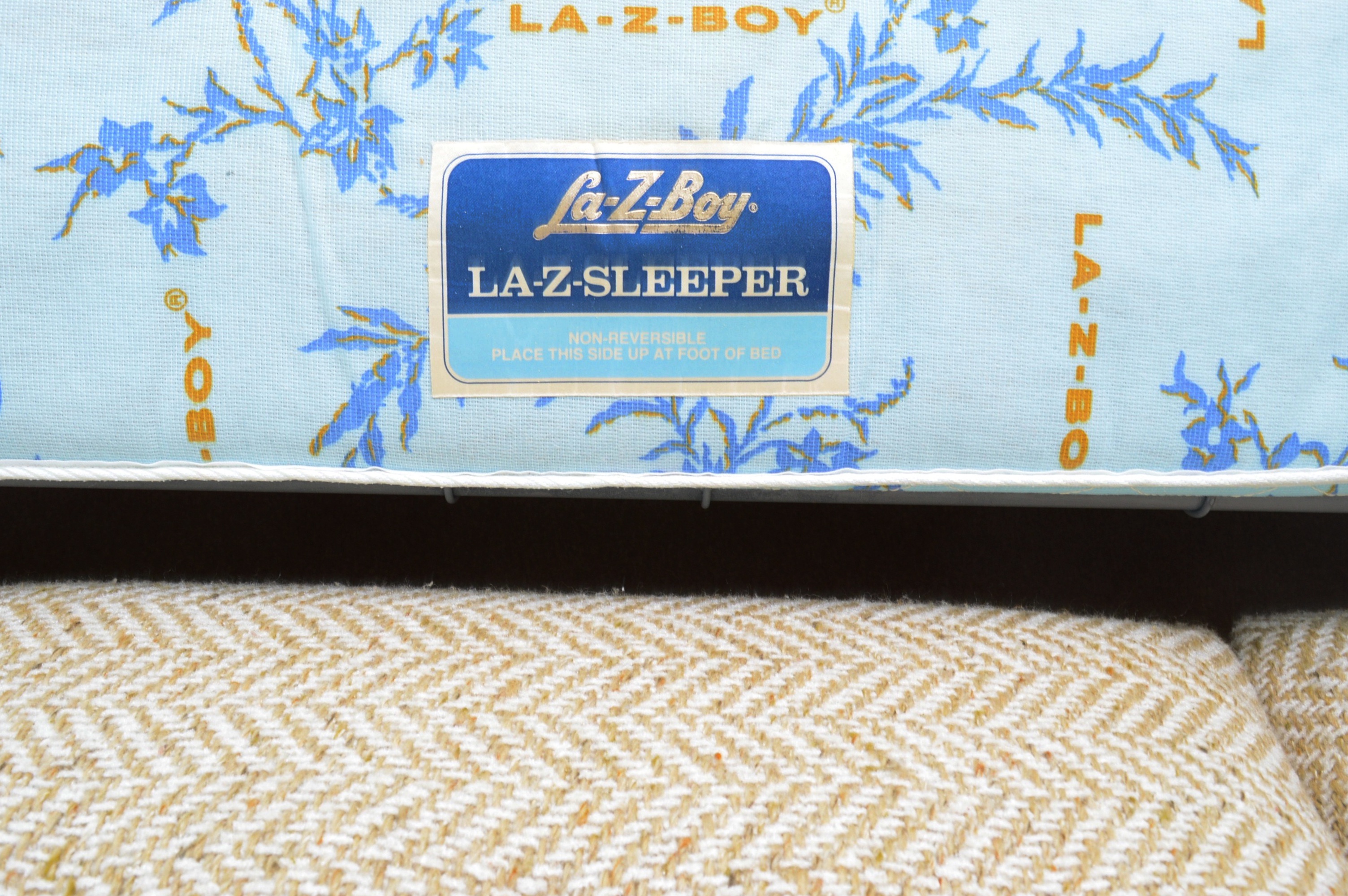 Vintage La-Z-Boy Custom-Upholstered Sleeper Sofa
