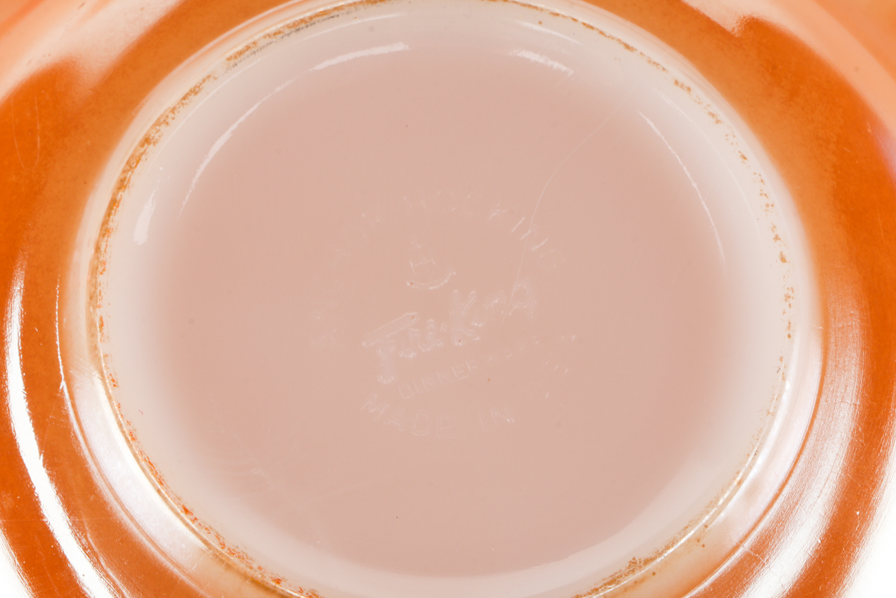 Collection of Lustreware including Anchor Hocking "Peach Lustre Royal"