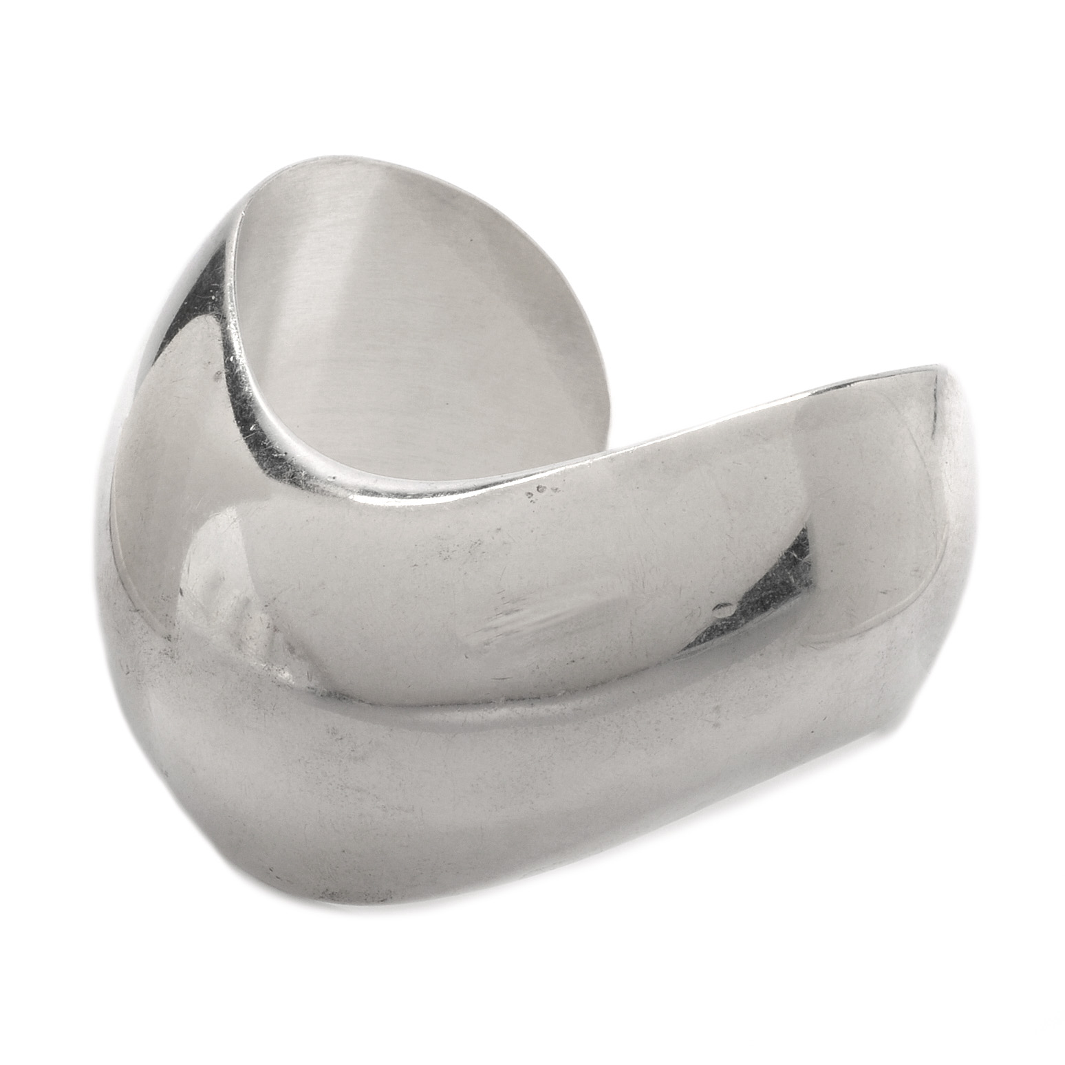 Modernist Sterling Silver Cuff Bracelet From Mexico