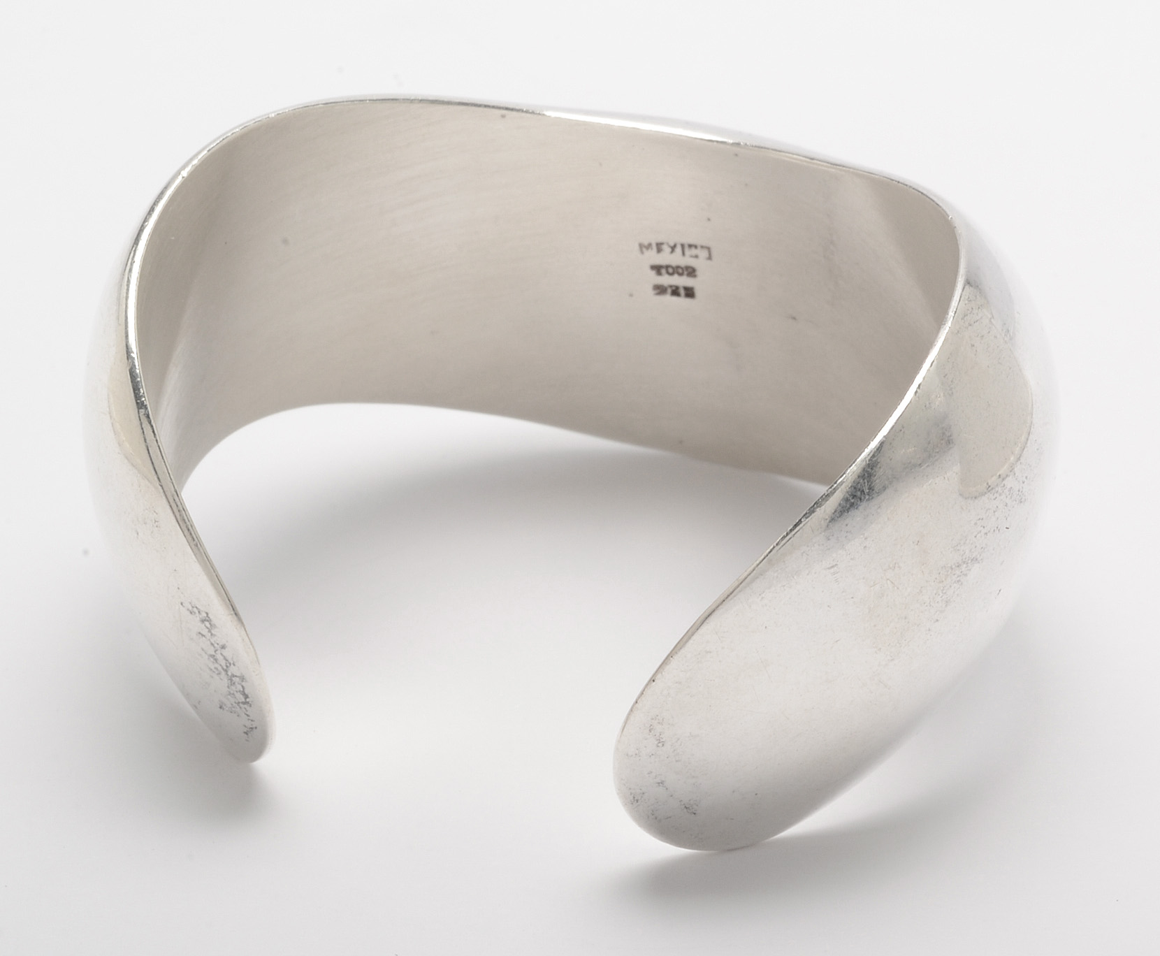 Modernist Sterling Silver Cuff Bracelet From Mexico