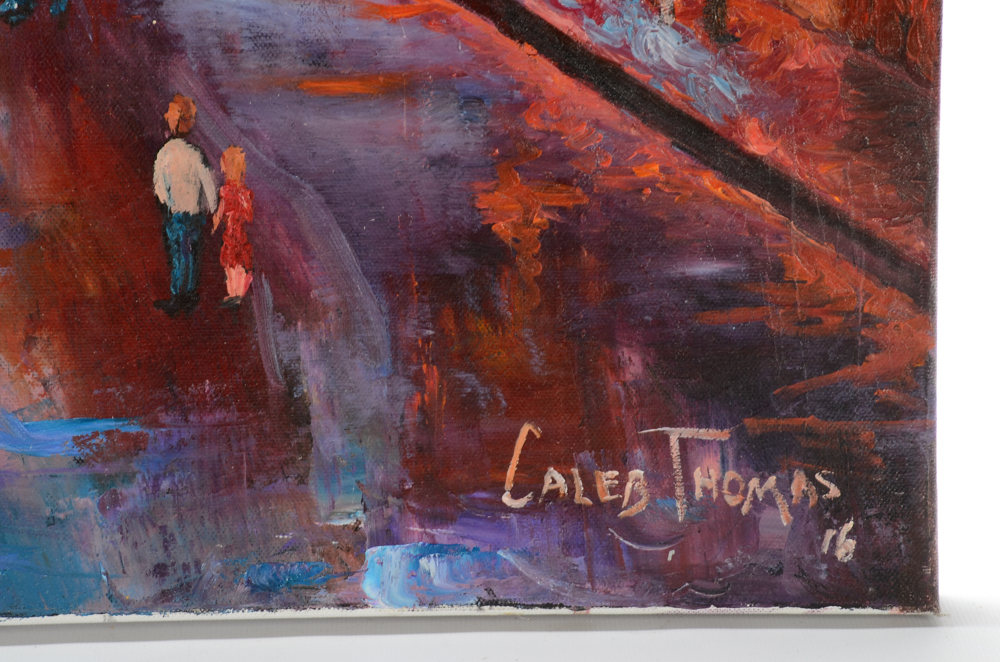 Caleb Thomas 2016 Original Oil on Canvas "Magic Kingdom"