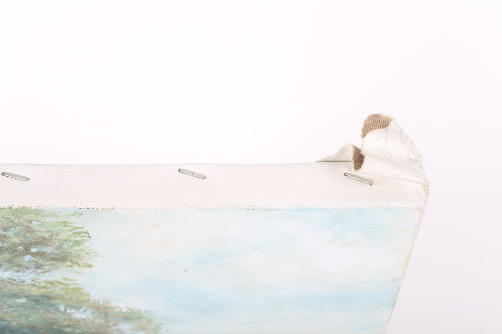 Adolf Sehring Oil Painting of Children in Meadow