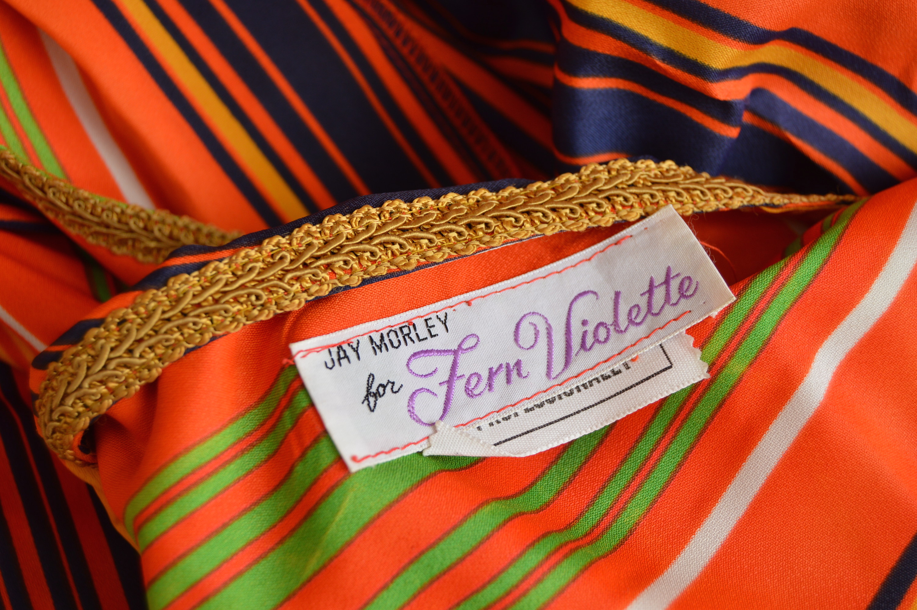 1970s Vintage Jay Morley for Fern Violette Maxi Dress with Matching Maxi Vest