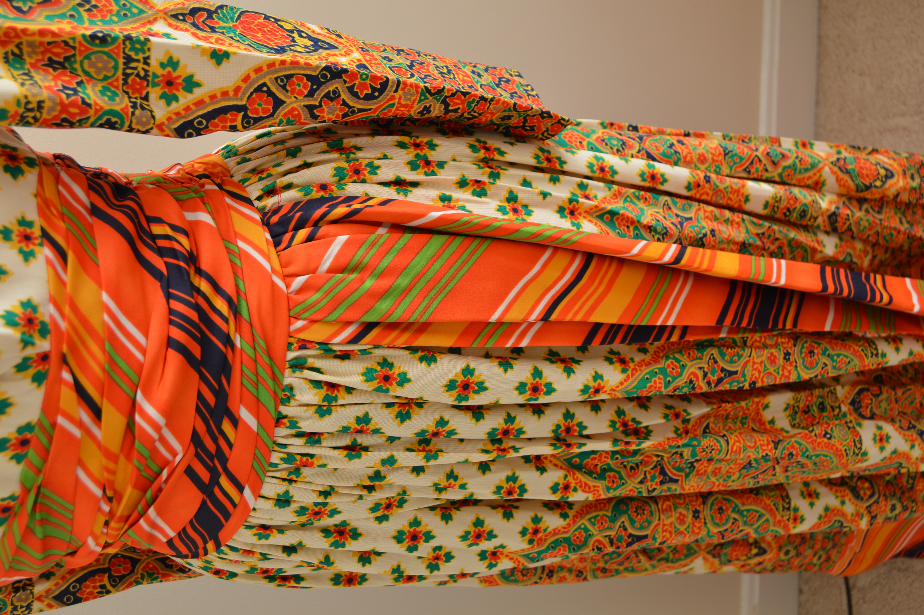 1970s Vintage Jay Morley for Fern Violette Maxi Dress with Matching Maxi Vest