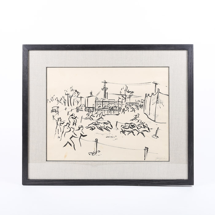 Attributed to Richard T. Gaige 1943 Illustration for "Yank Magazine"