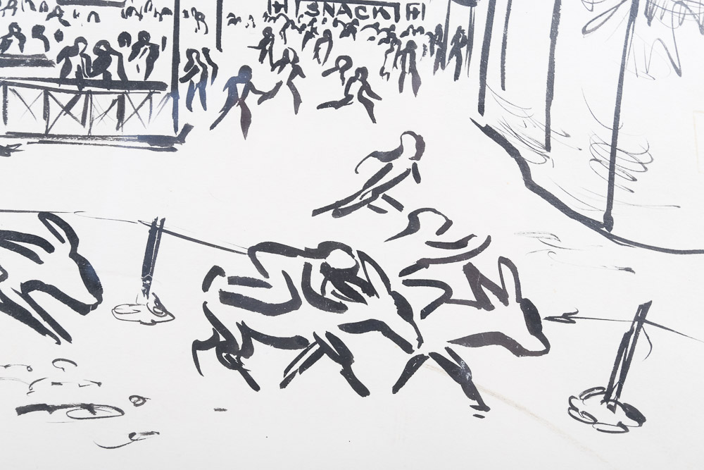 Attributed to Richard T. Gaige 1943 Illustration for "Yank Magazine"