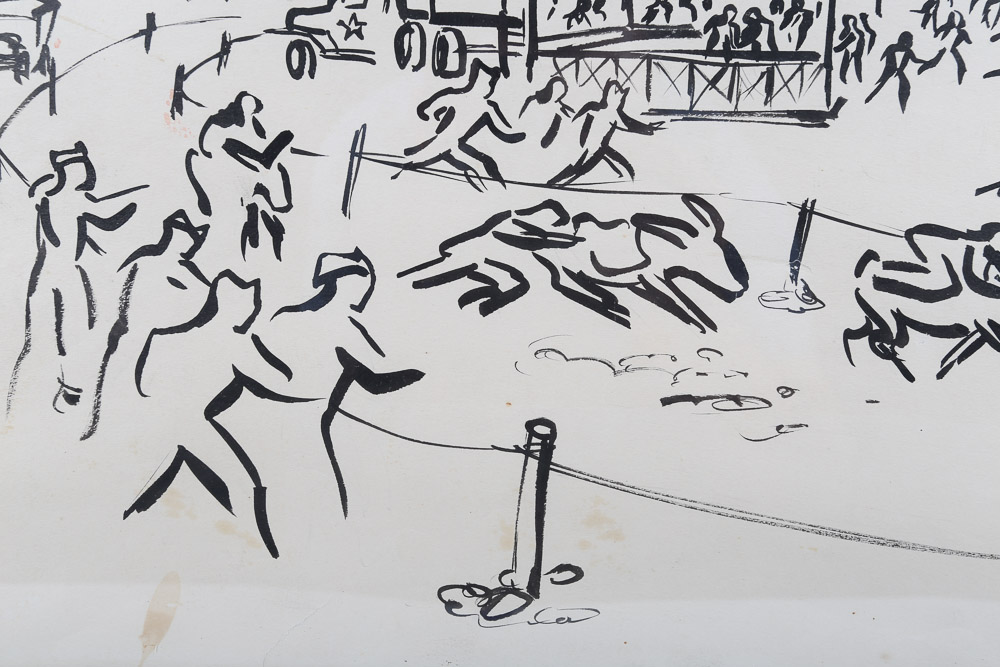 Attributed to Richard T. Gaige 1943 Illustration for "Yank Magazine"