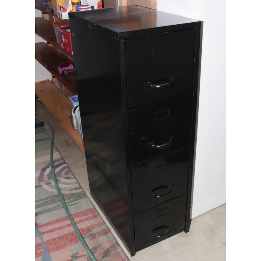 Black Steel File Cabinet