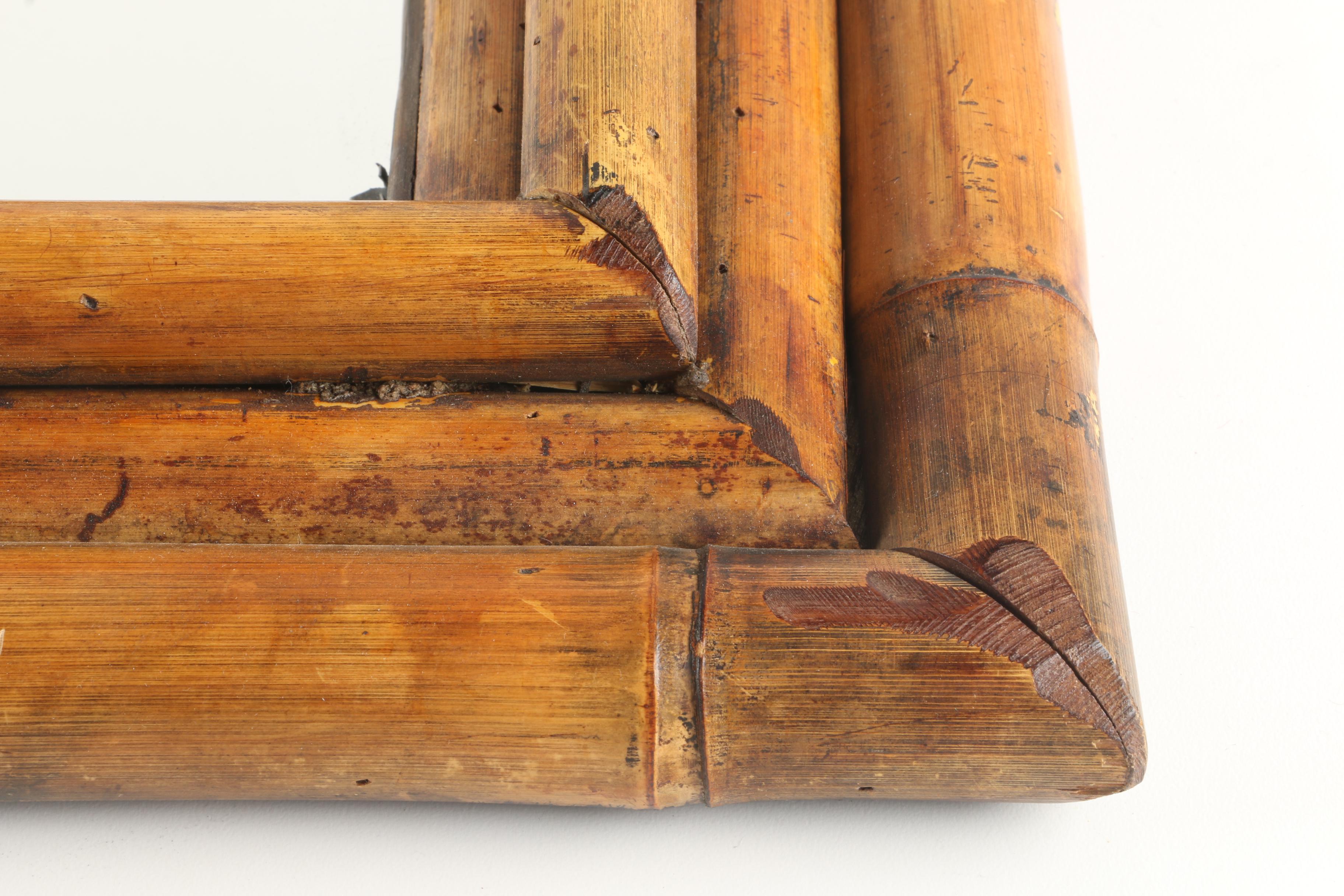 Bamboo Framed Wall Mirror