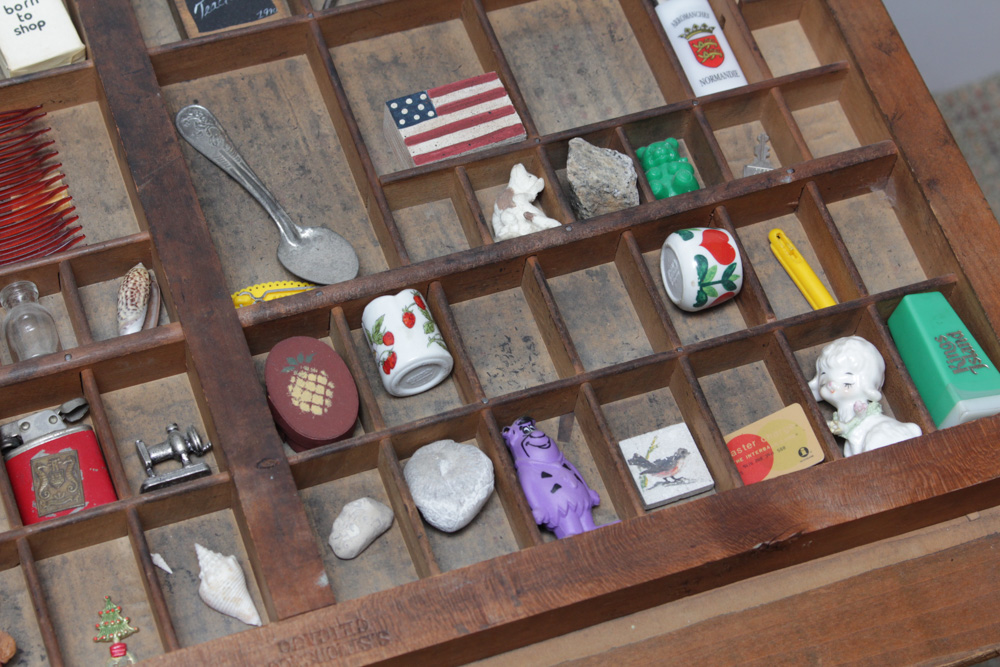 Vintage Wood Milk Crates and Typesetter's Tray