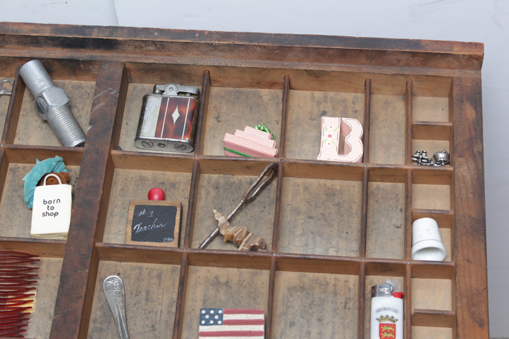 Vintage Wood Milk Crates and Typesetter's Tray