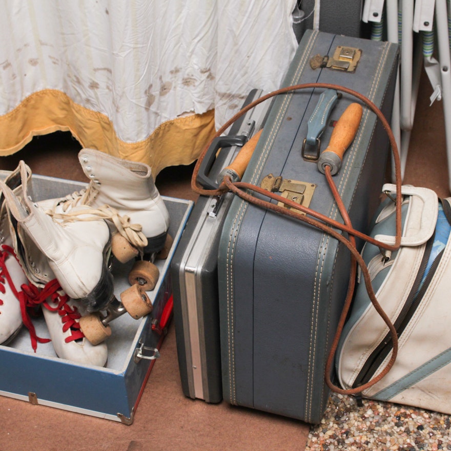 Vintage Luggage and Sporting Goods