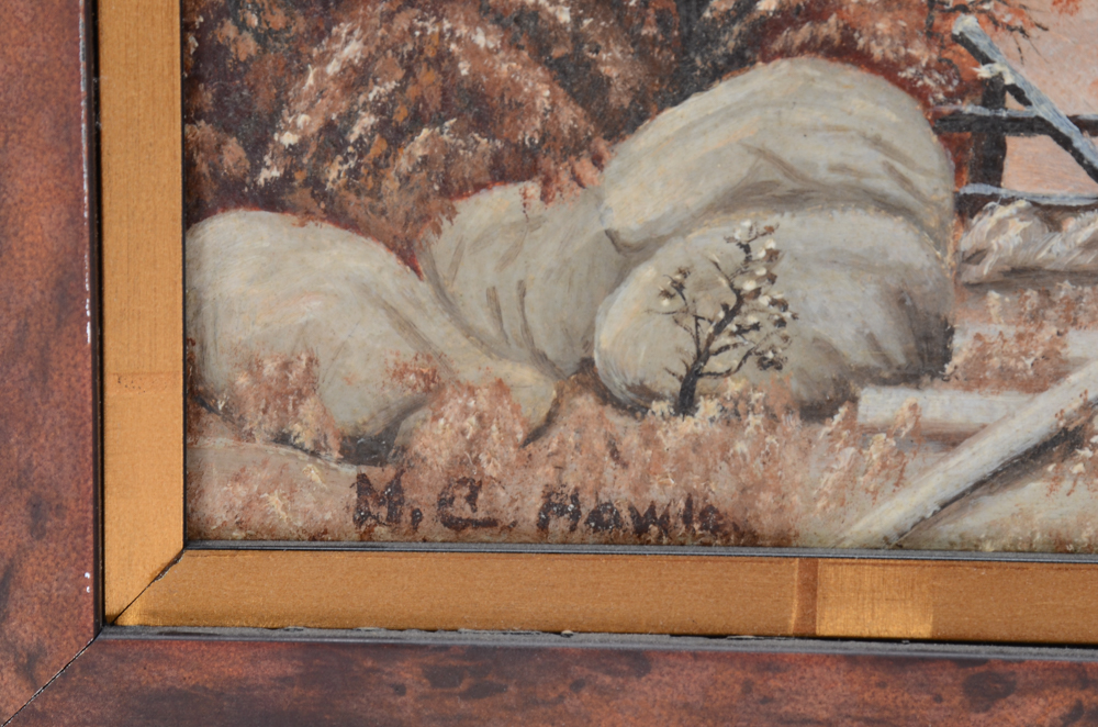 Morgan C. Howle Original Oil Painting on Board "The Country Home"