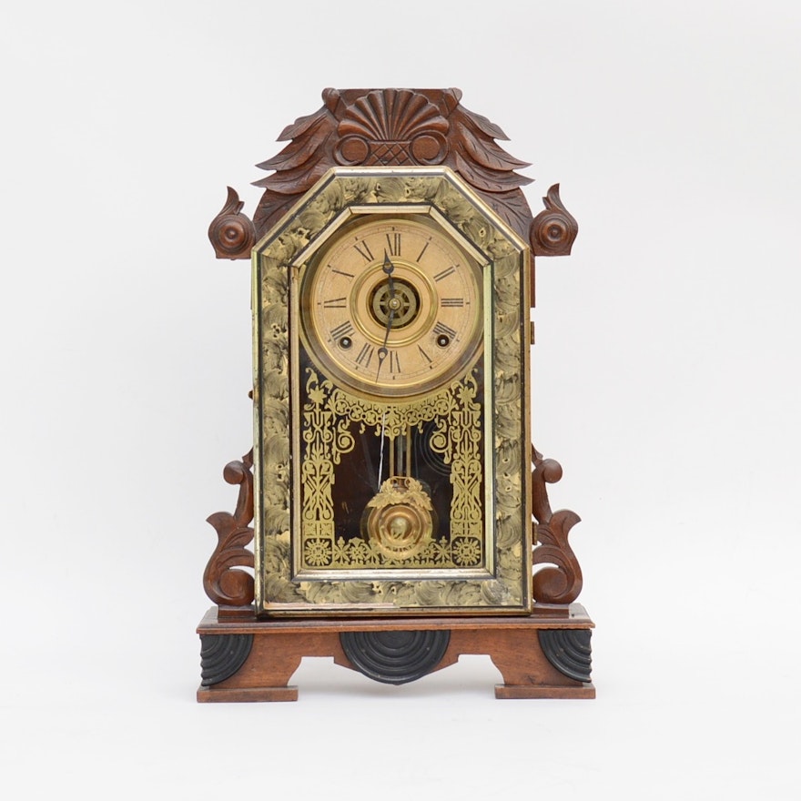 Ingraham Eastlake Style Mantel Clock