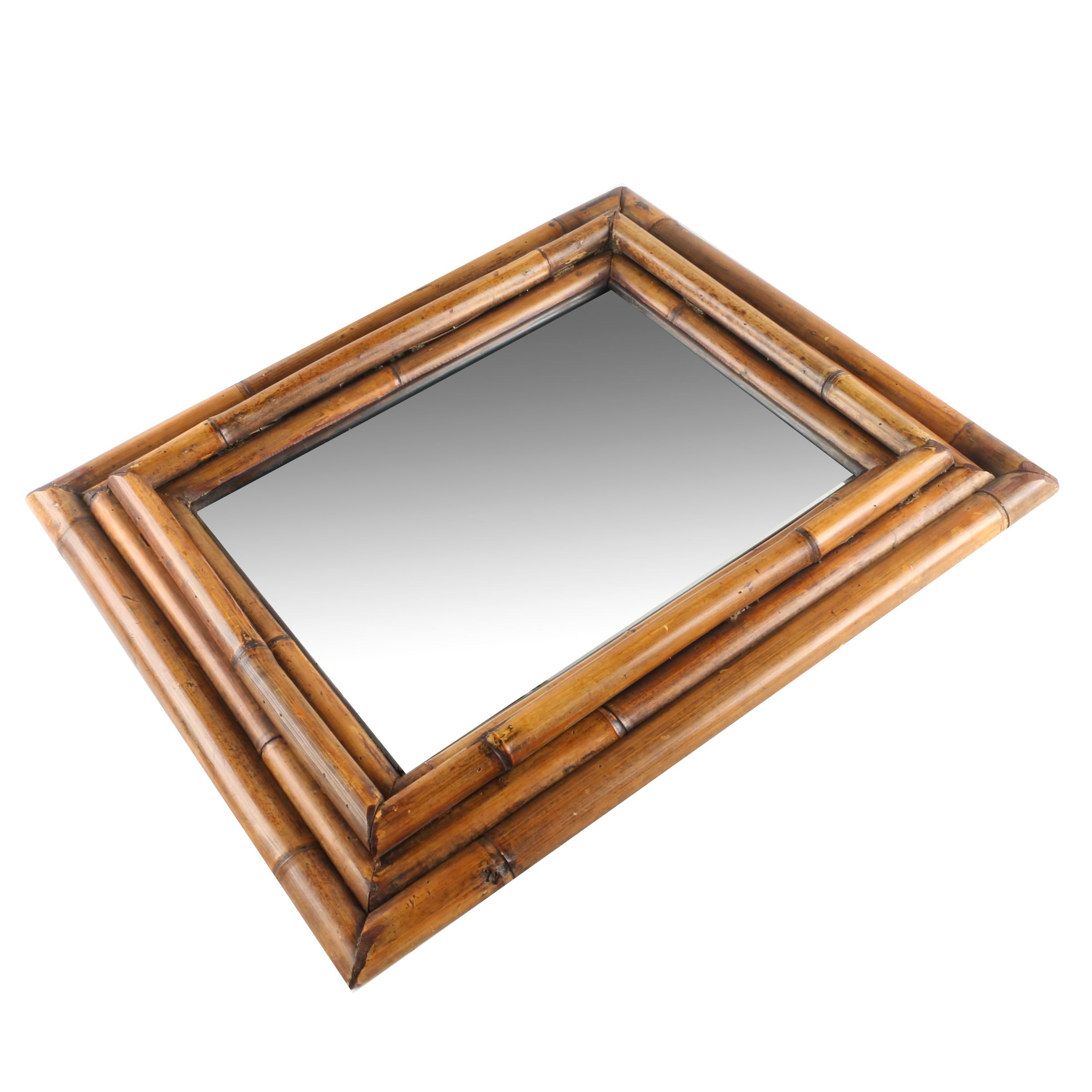 Bamboo Framed Wall Mirror