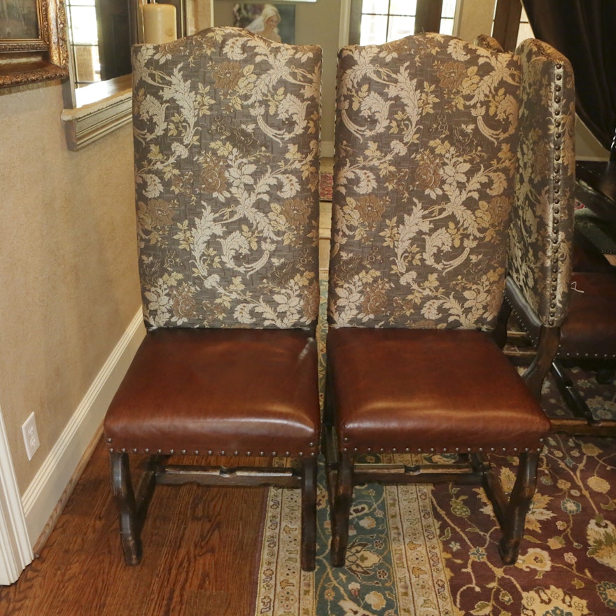 Louis XIV Style Upholstered Side Chairs