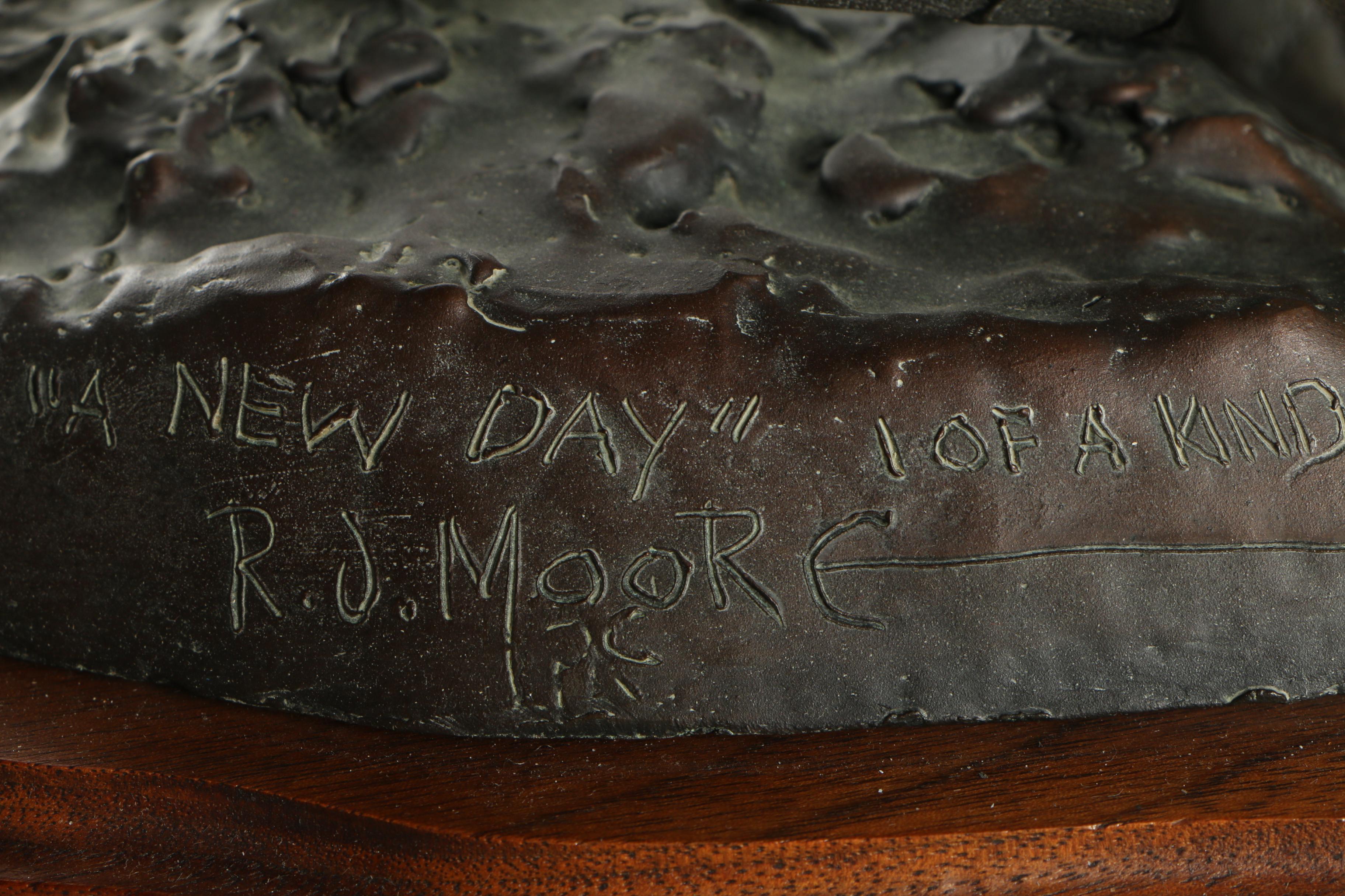 R. J. Moore Bronze Sculpture "A New Day"