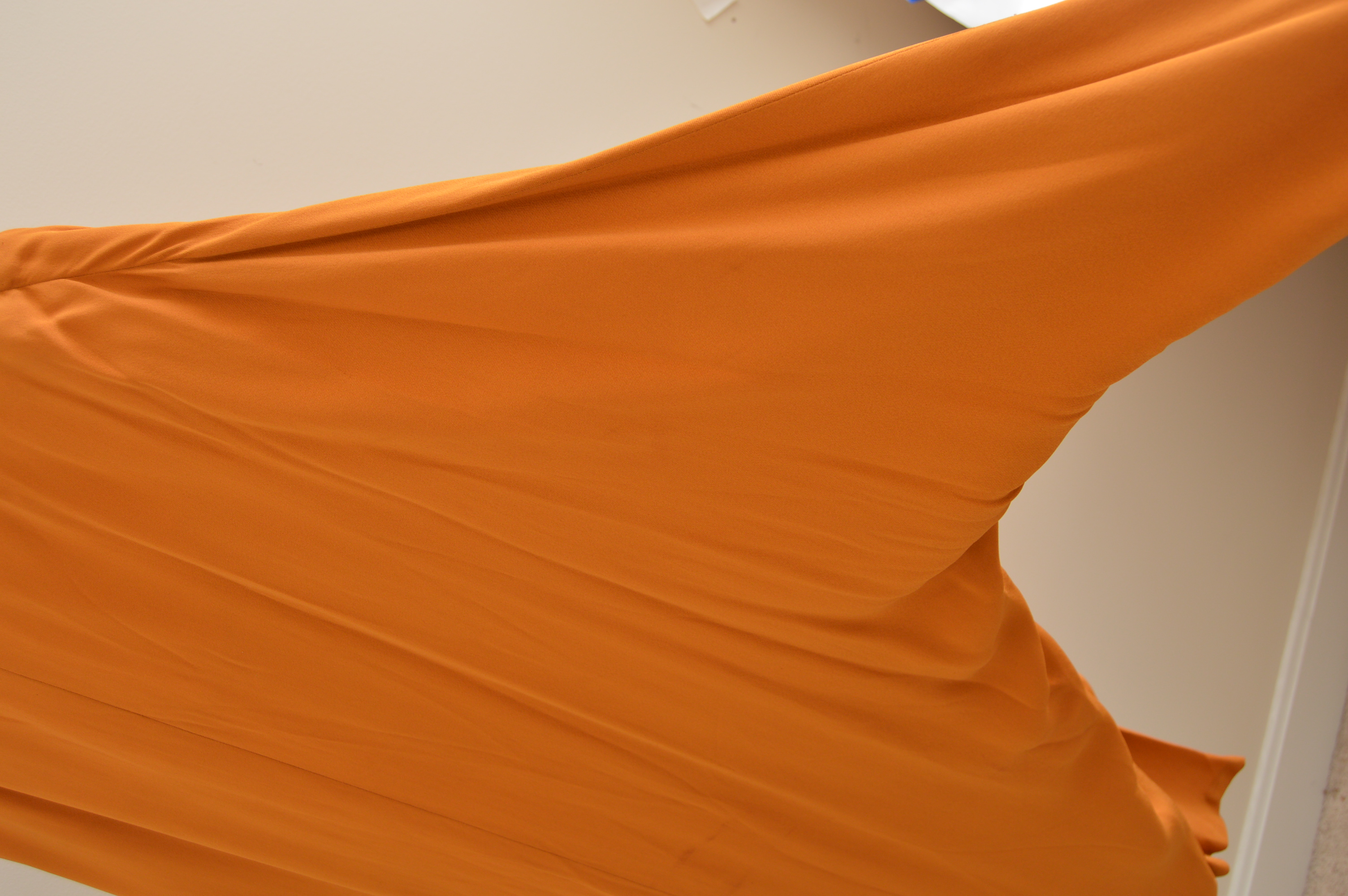 1940s Vintage Schwade Golden Saffron Crepe Dress and Coat Ensemble