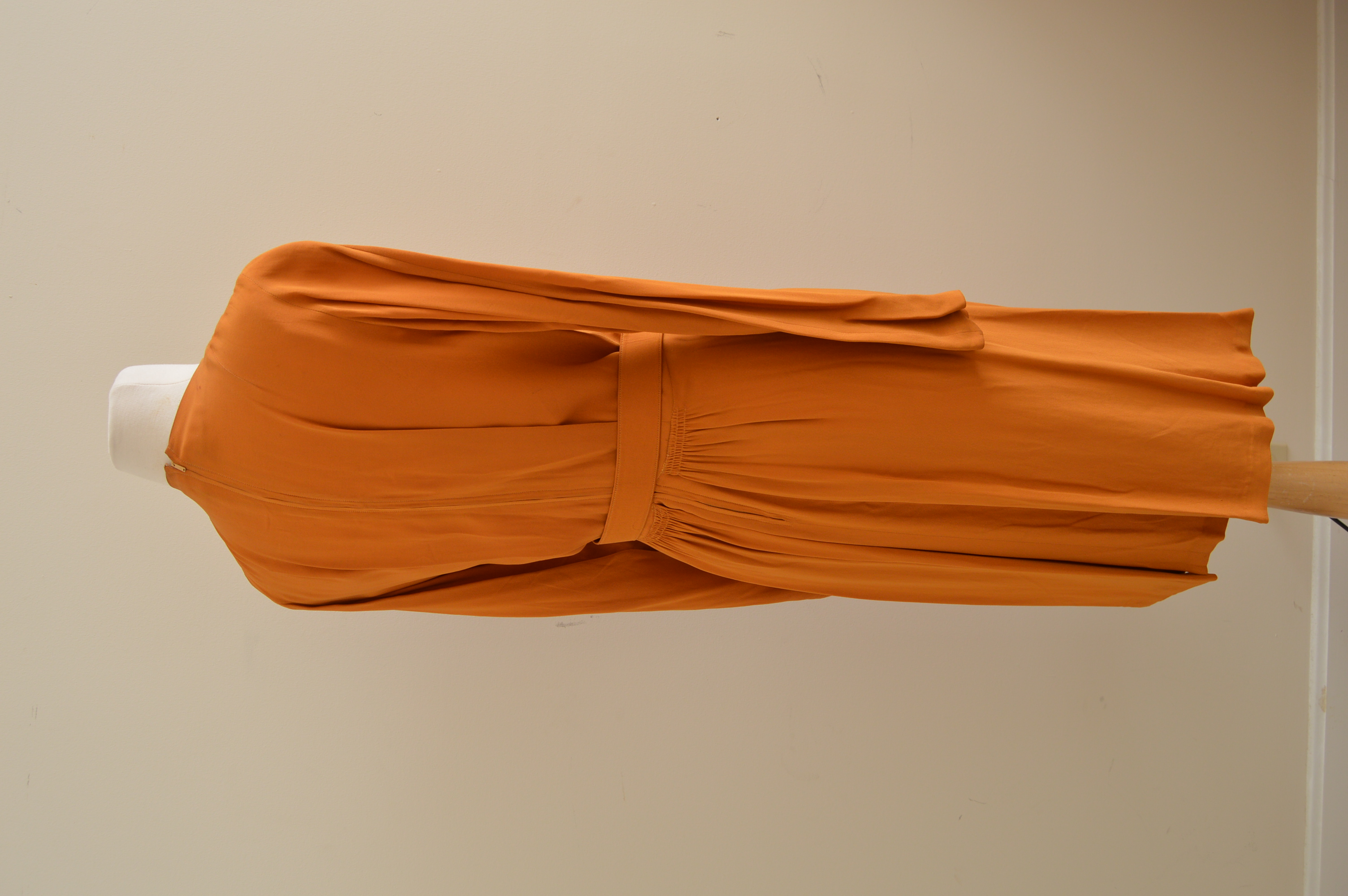 1940s Vintage Schwade Golden Saffron Crepe Dress and Coat Ensemble