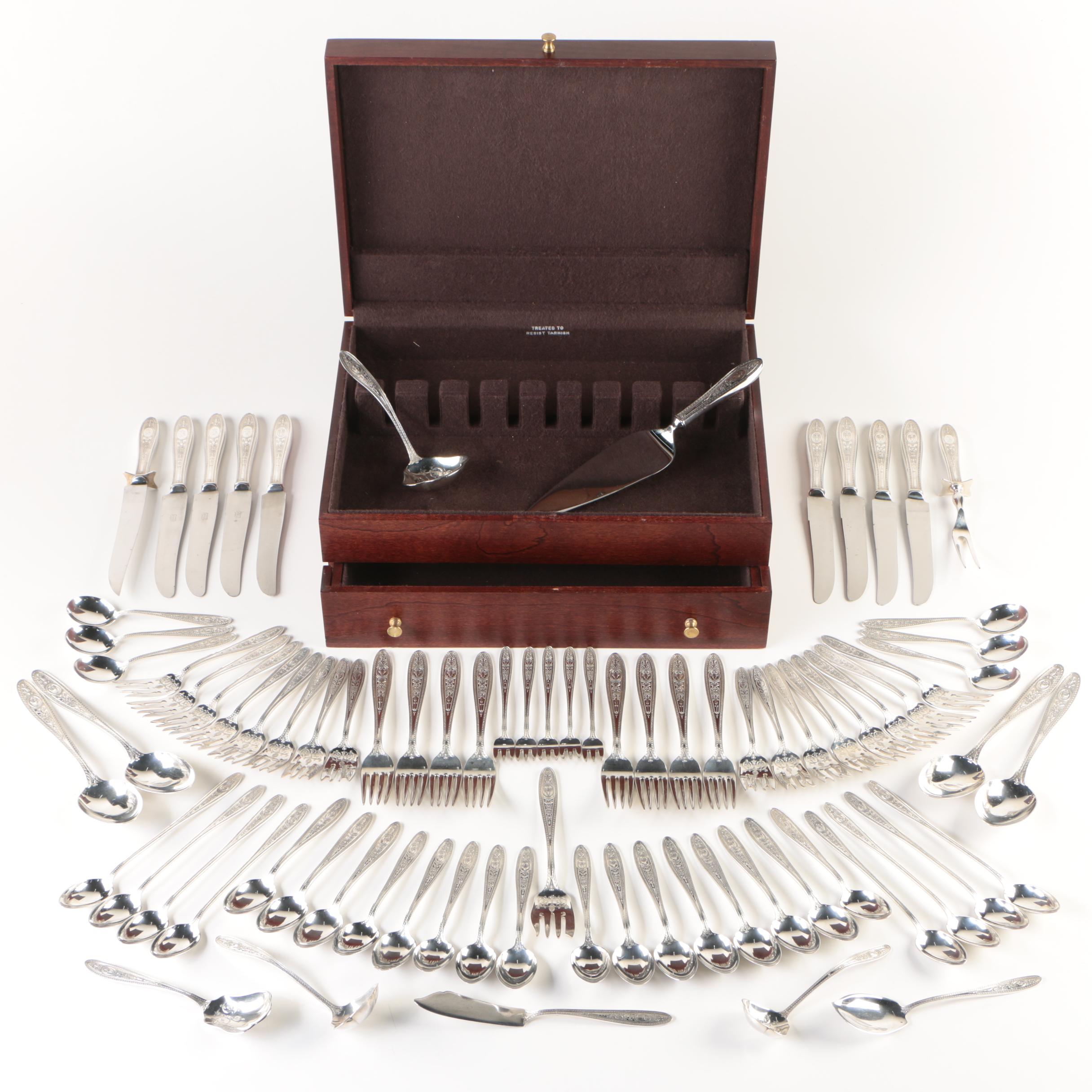 International Silver Co. "Wedgwood" Sterling Flatware Collection with Chest