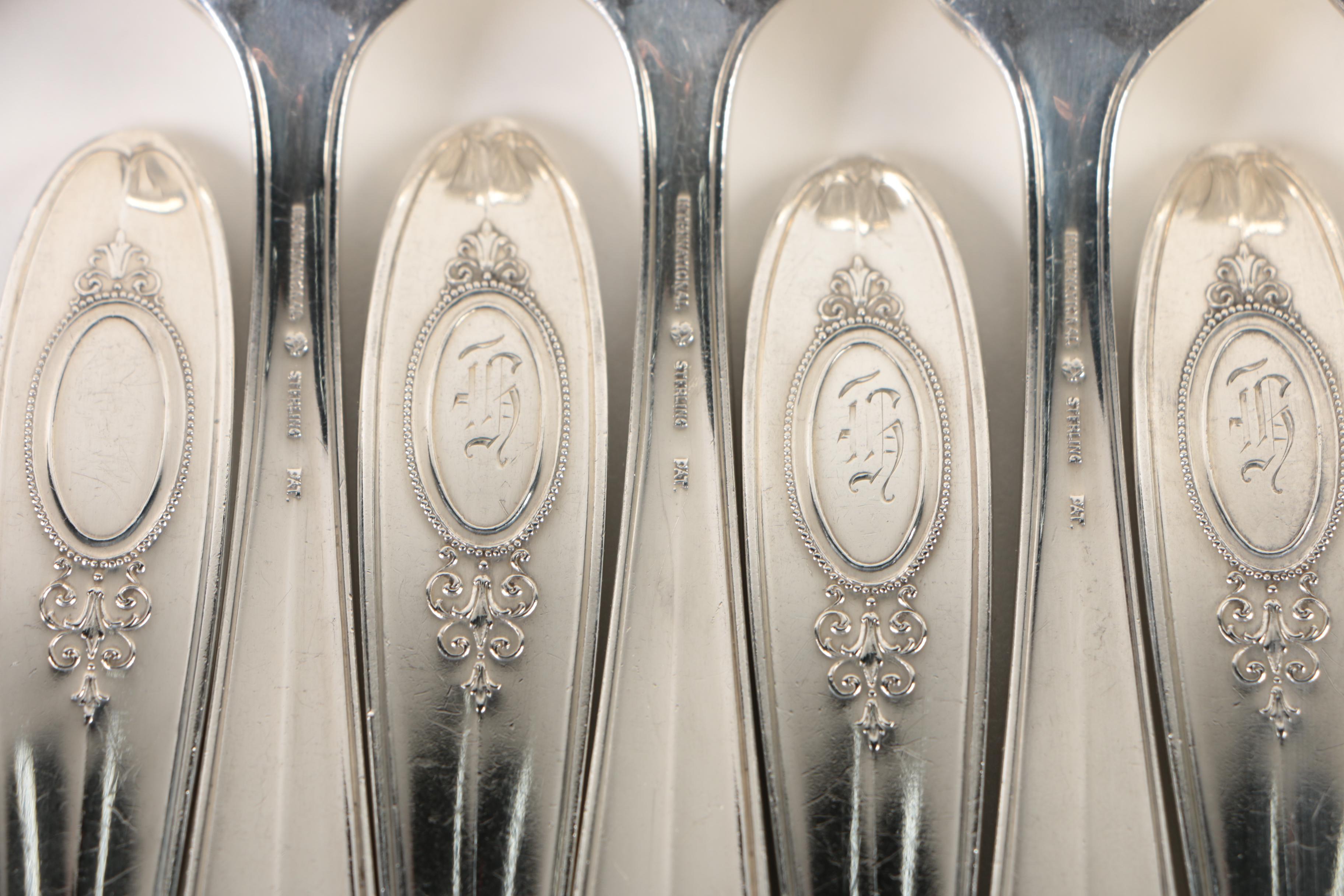 International Silver Co. "Wedgwood" Sterling Flatware Collection with Chest