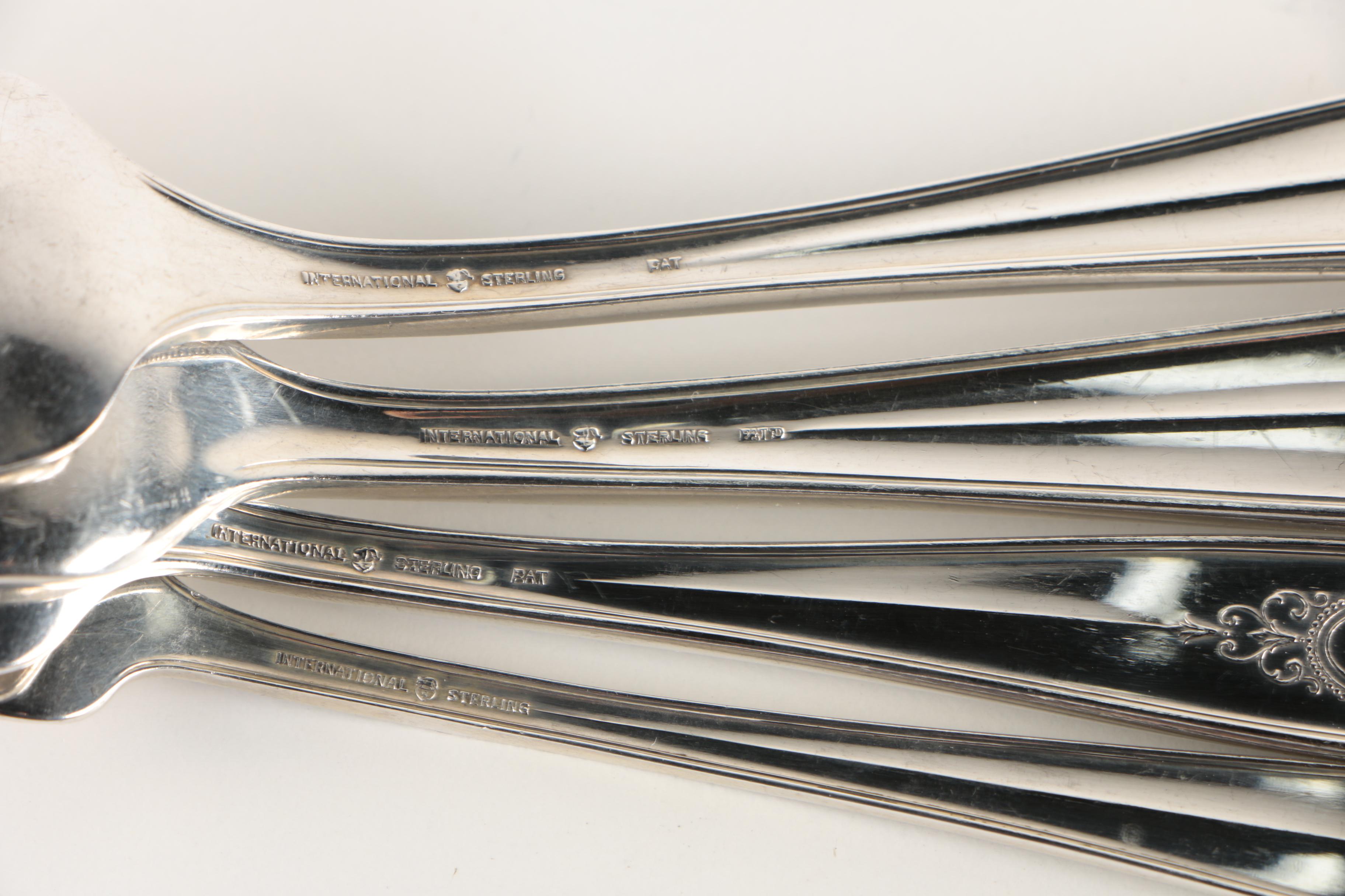 International Silver Co. "Wedgwood" Sterling Flatware Collection with Chest