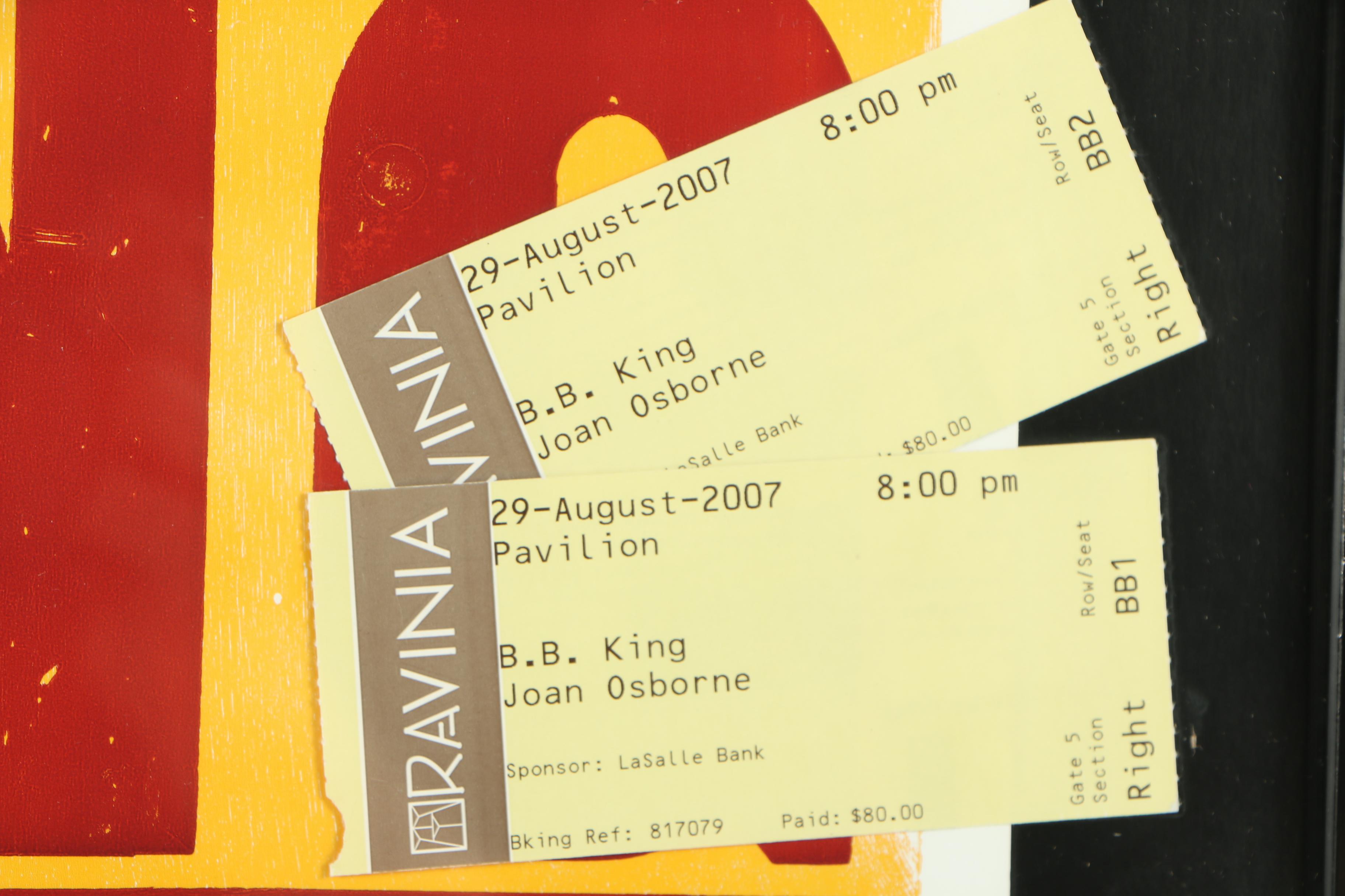 B.B. King 2007 Serigraph Tour Poster and Tickets