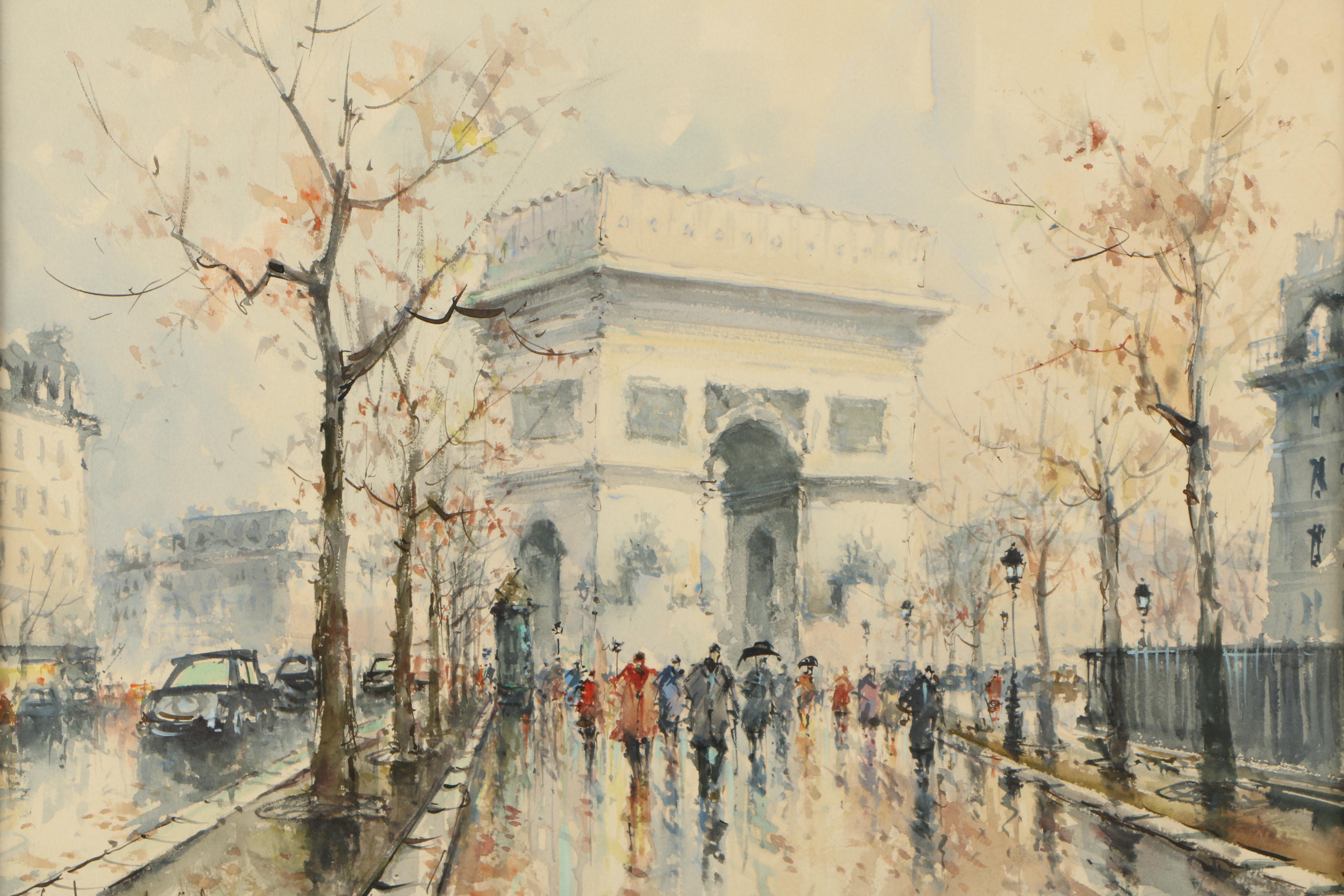 Stephane Wrobel Watercolor Paintings of French Street Scenes