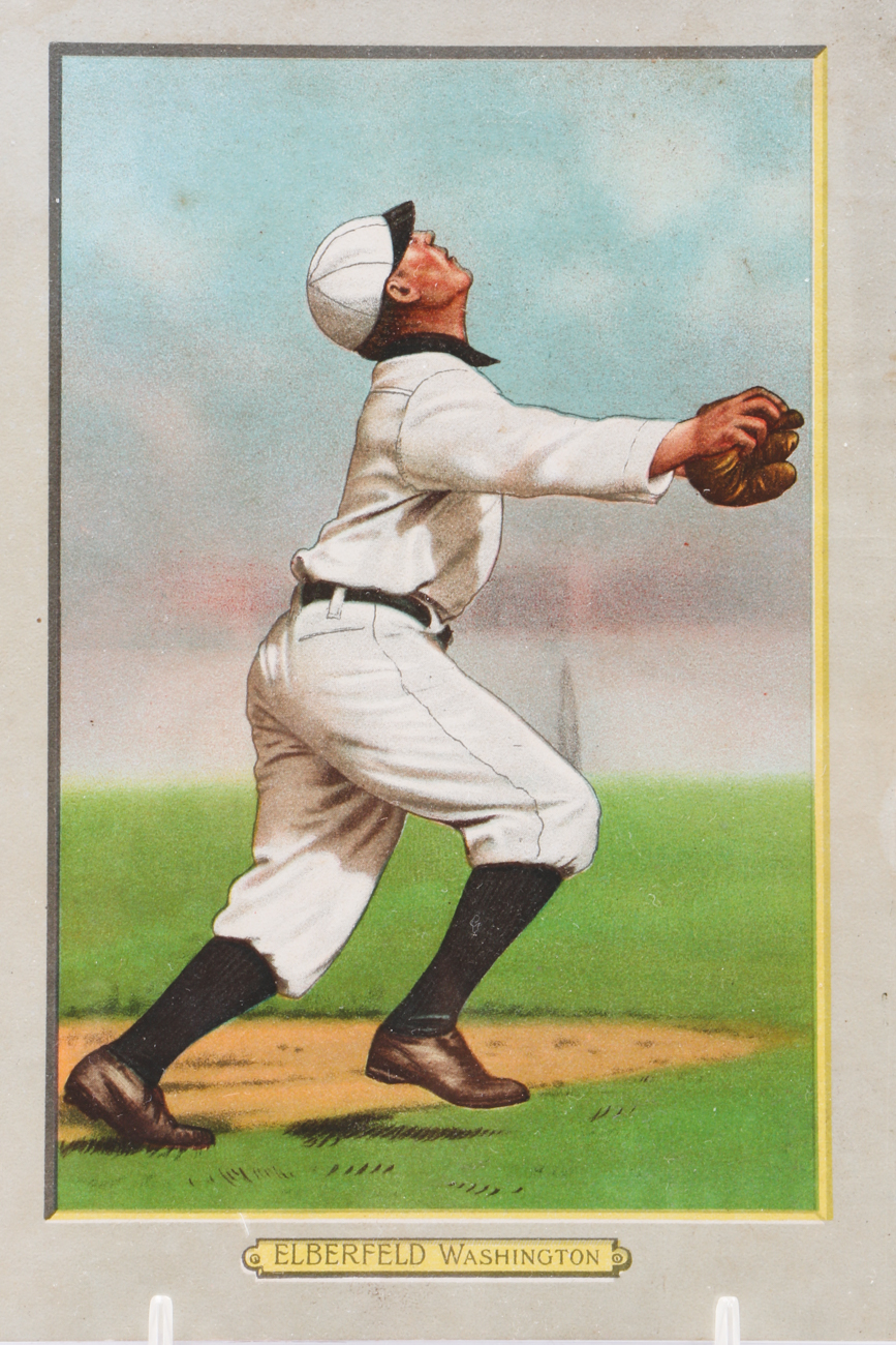 1911 Norman Elberfeld Washington Turkey Red Baseball Card