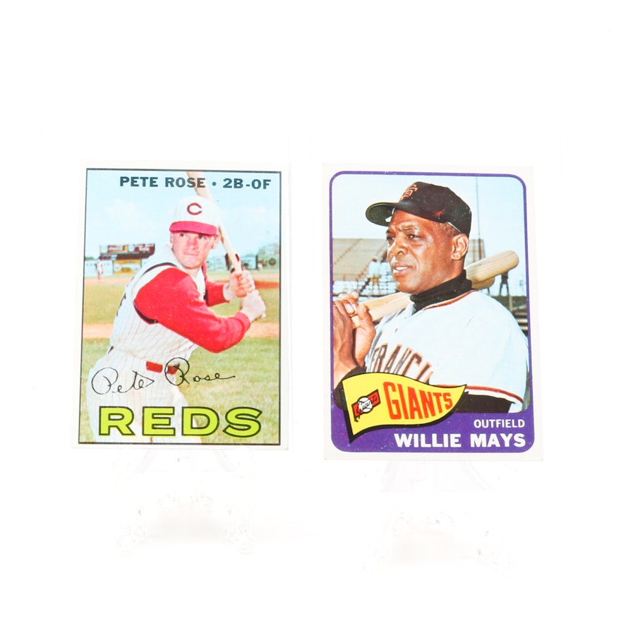 1967 Topps Mays and Rose Cards