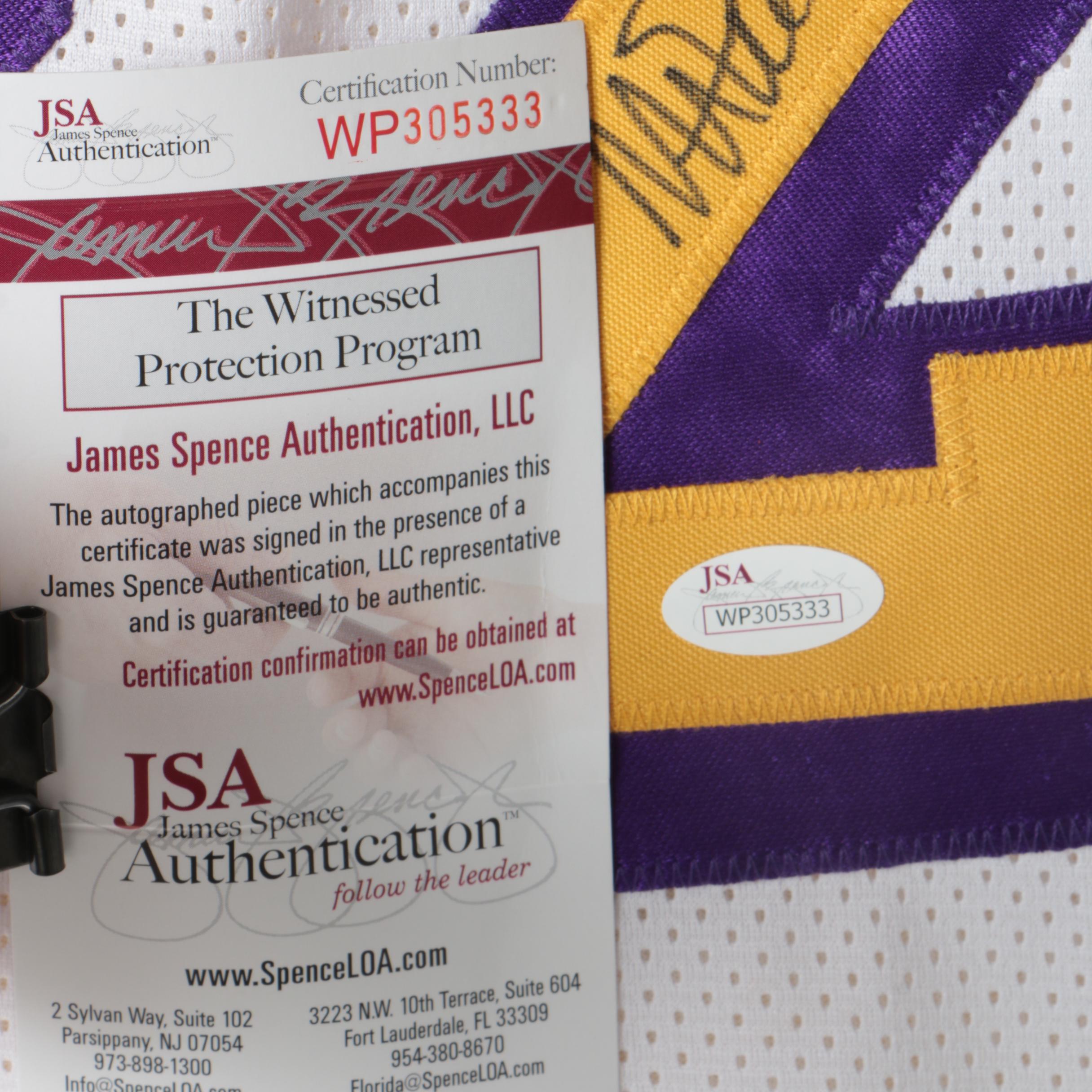 Magic Johnson Autographed Los Angeles Jersey - JSA COA