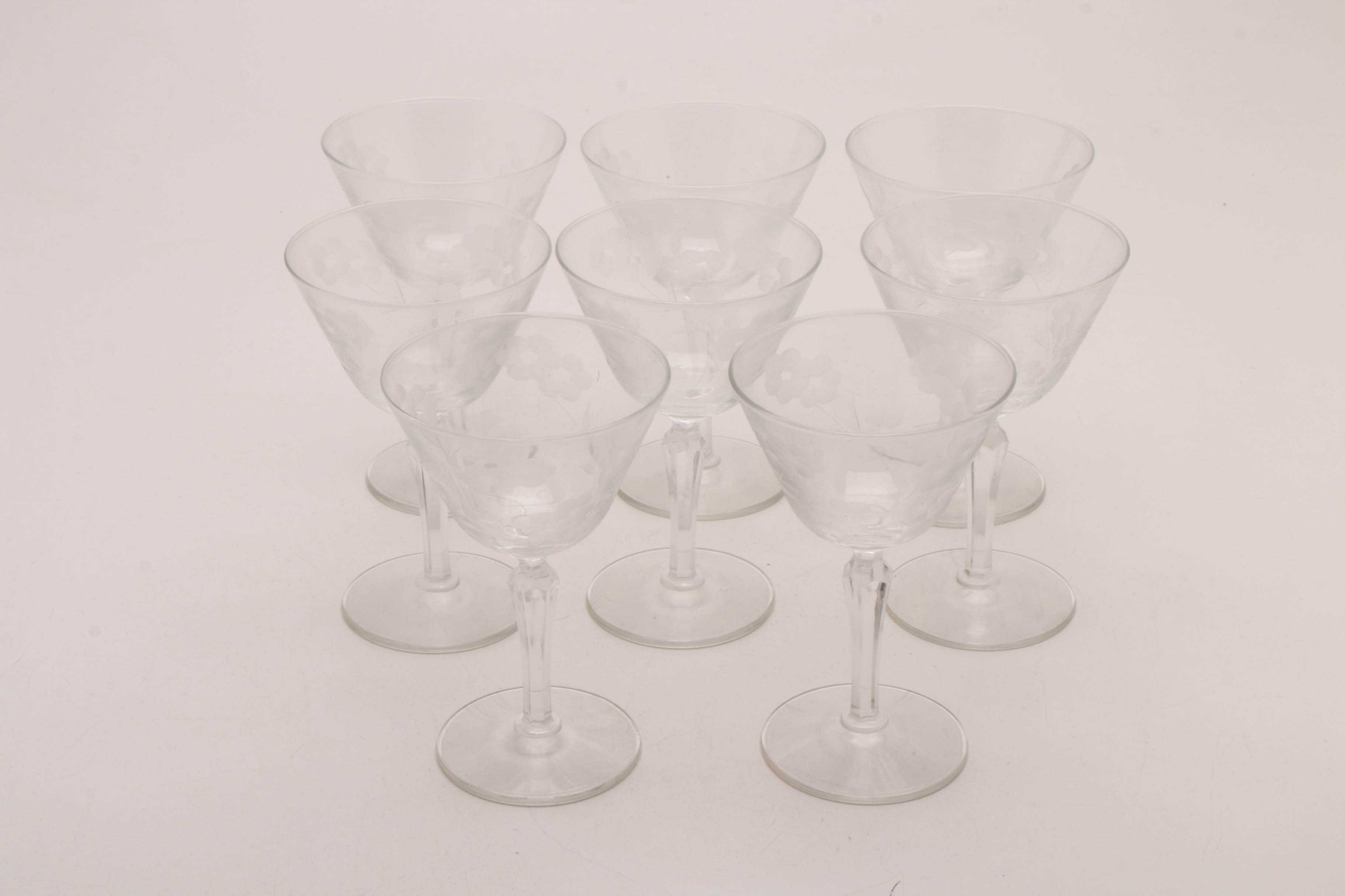 Johann Haviland Porcelain Dinnerware and Etched Glassware