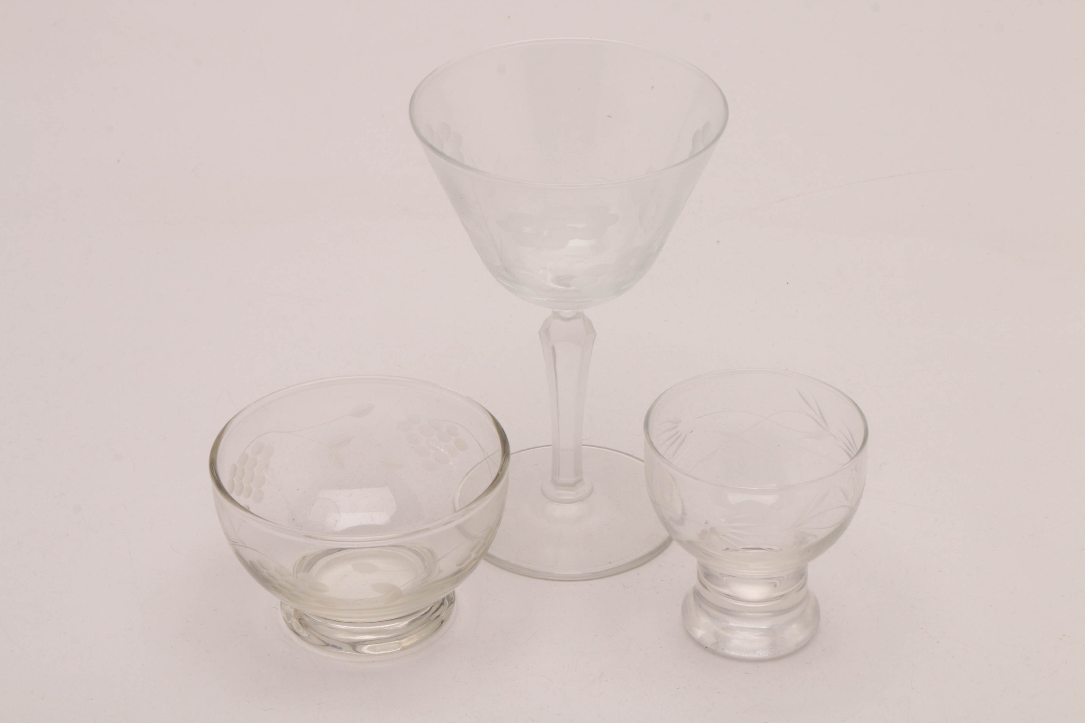 Johann Haviland Porcelain Dinnerware and Etched Glassware