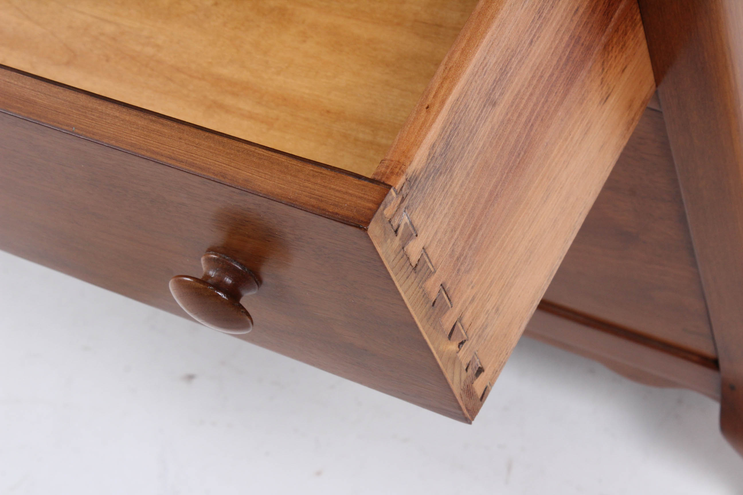 Vintage Queen Anne Style Walnut Two-Door Chest of Drawers