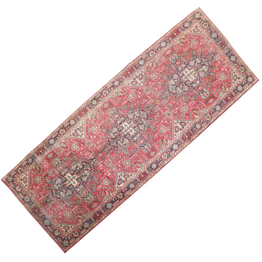 Hand-Knotted Persian Tabriz Wool Long Rug