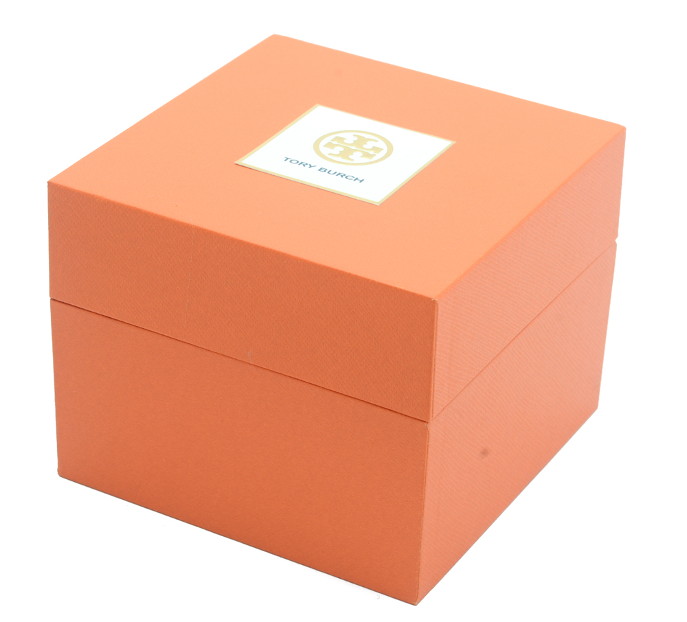 Tory Burch Reva Double Wrap Black Leather Strap Watch