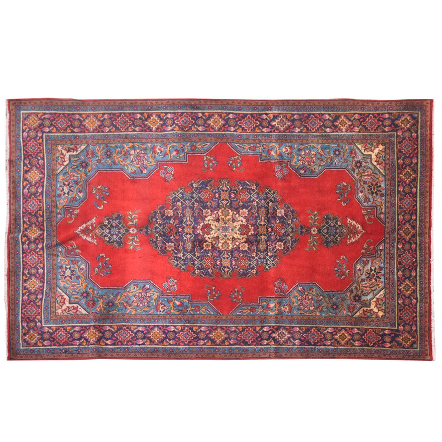 Hand-Knotted Persian Tabriz Wool Area Rug