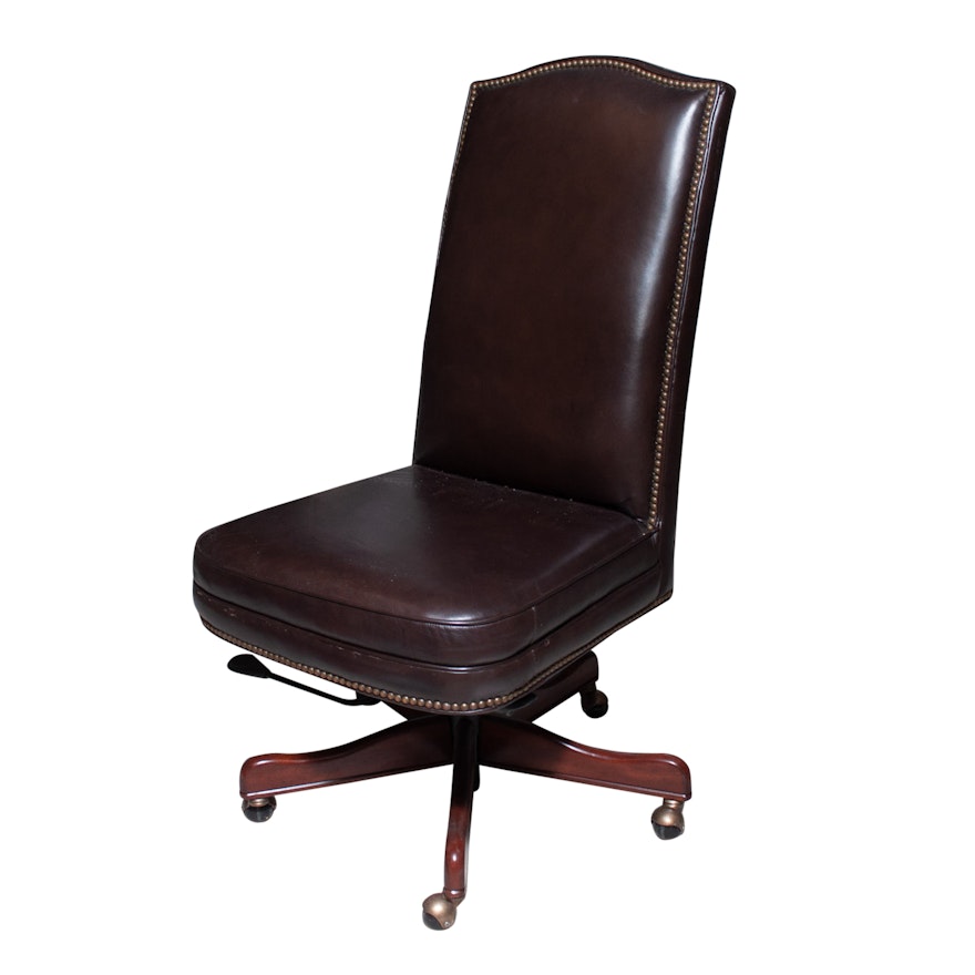 Seven Seas Brown Leather Desk Chair