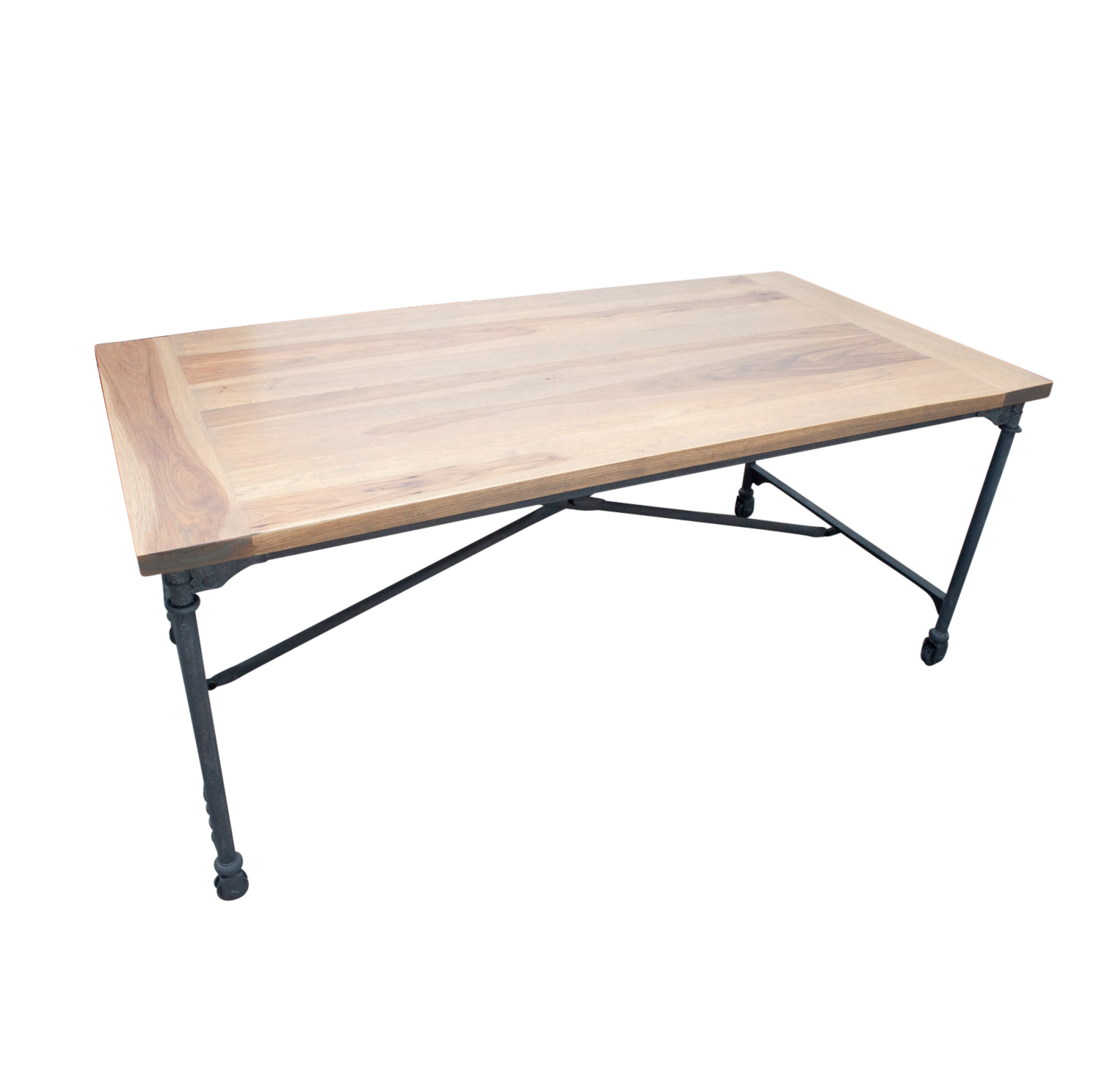 Restoration Hardware Flat Iron Hickory Wood Desk