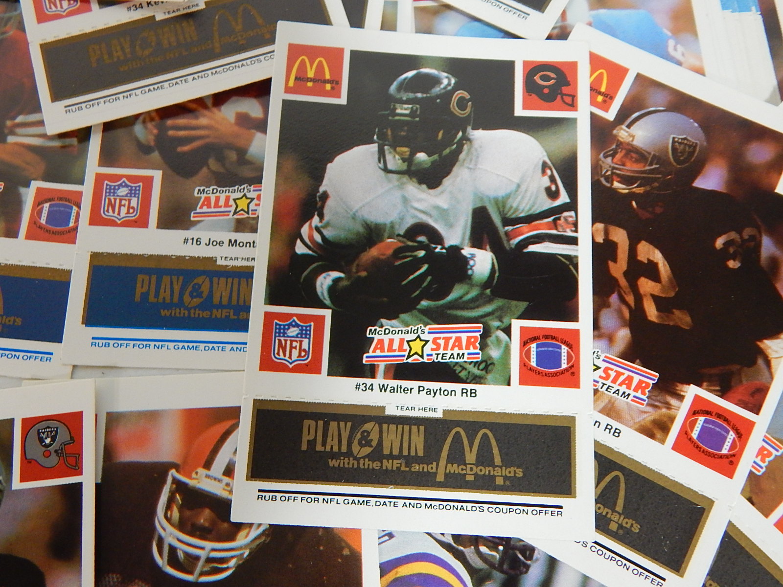 1986 McDonald's Scratch Off Football Cards - Over 600 Card Count