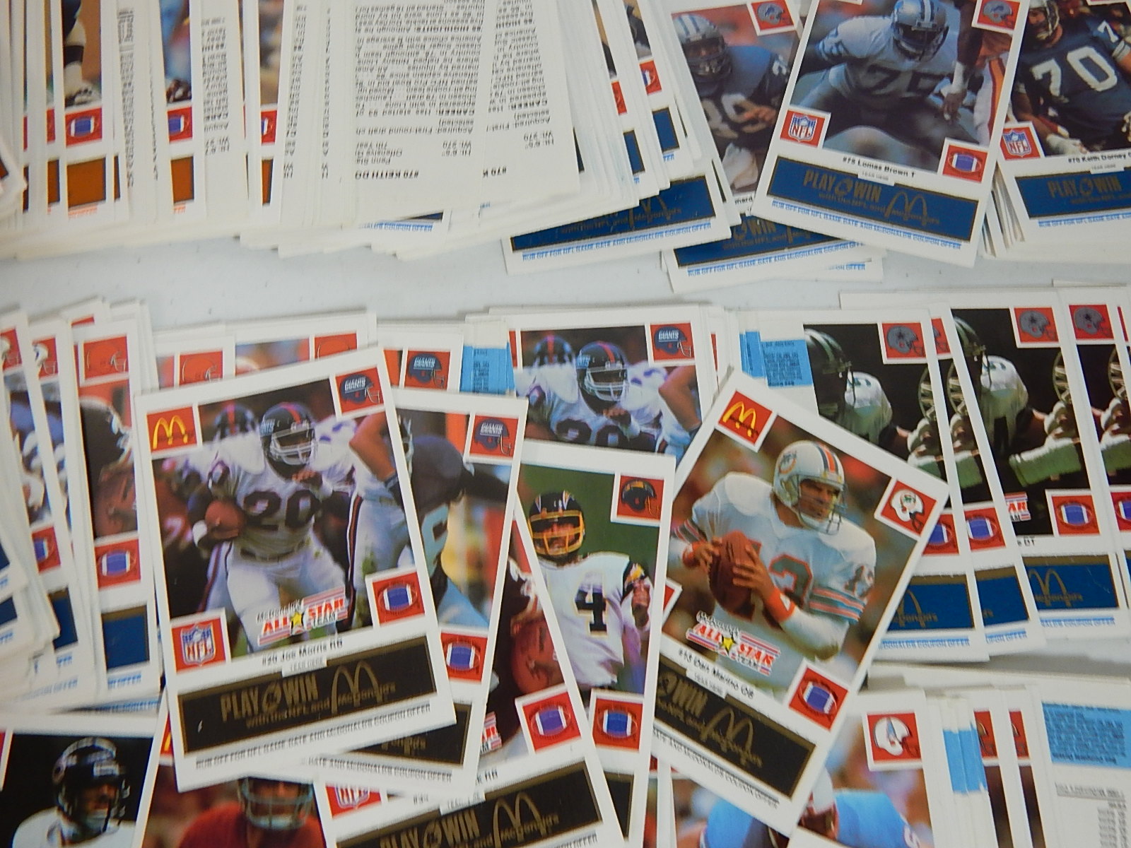 1986 McDonald's Scratch Off Football Cards - Over 600 Card Count