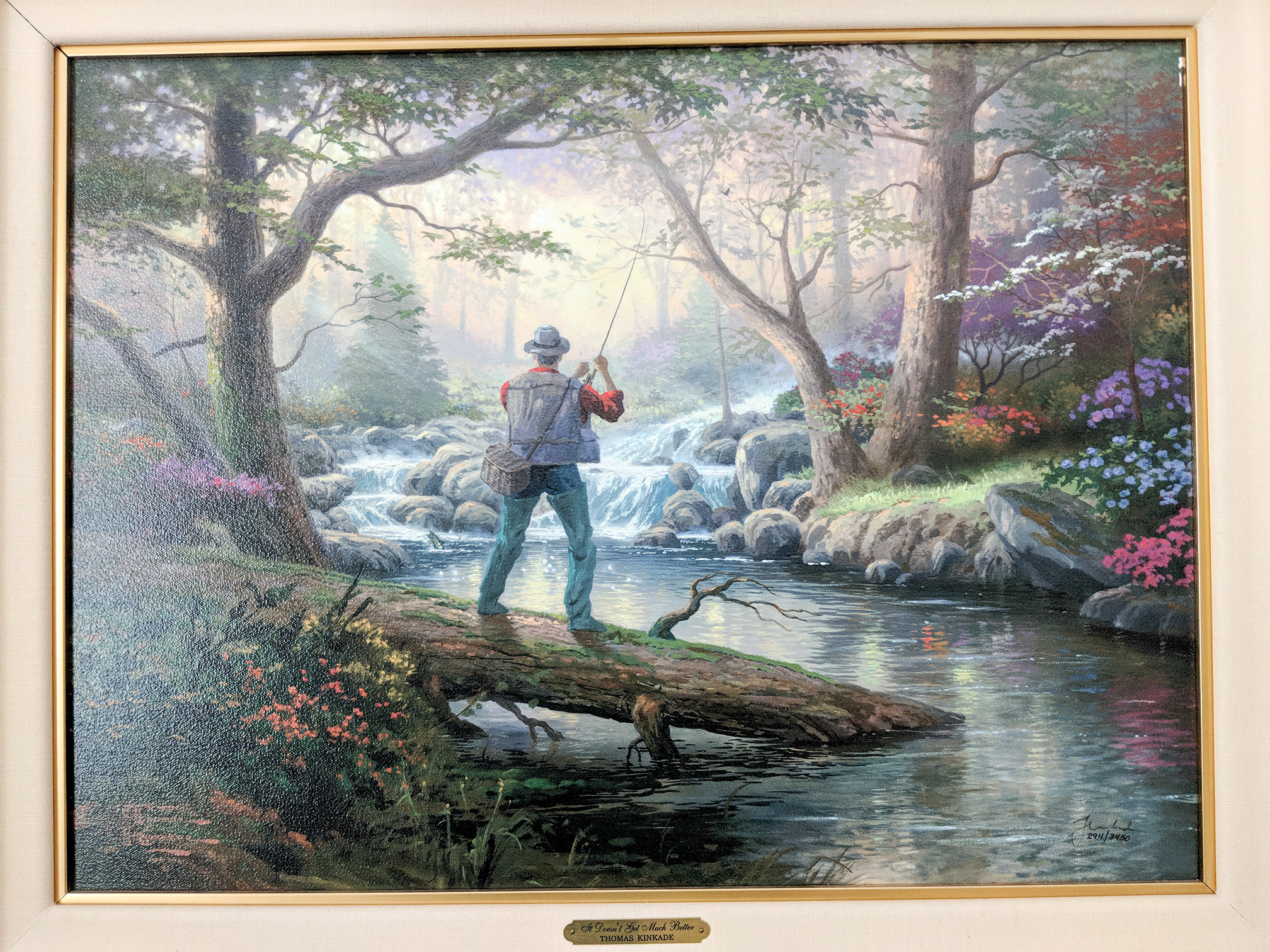 Limited Edition Thomas Kinkade "It Doesn't Get Much Better" Giclee
