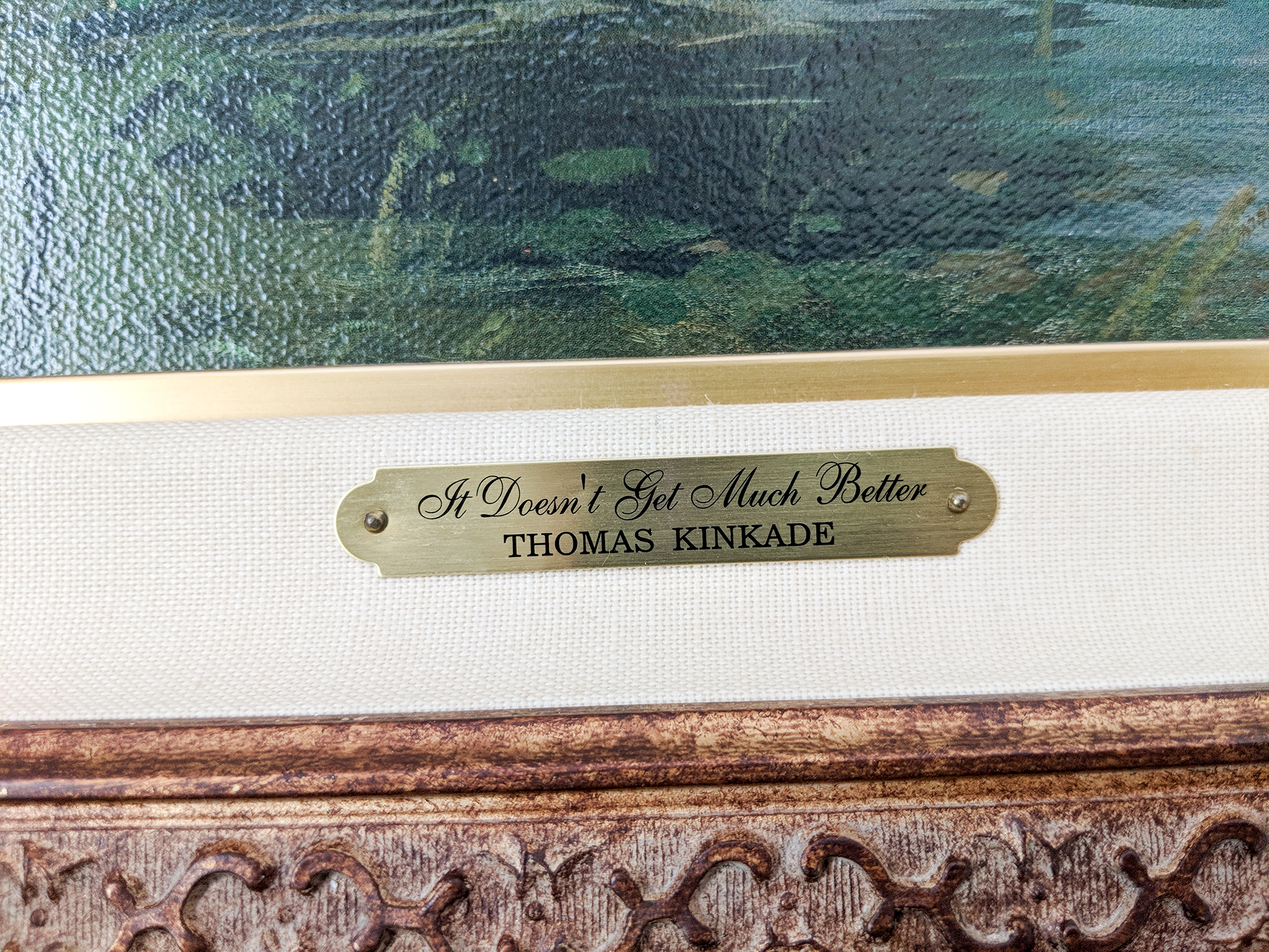 Limited Edition Thomas Kinkade "It Doesn't Get Much Better" Giclee