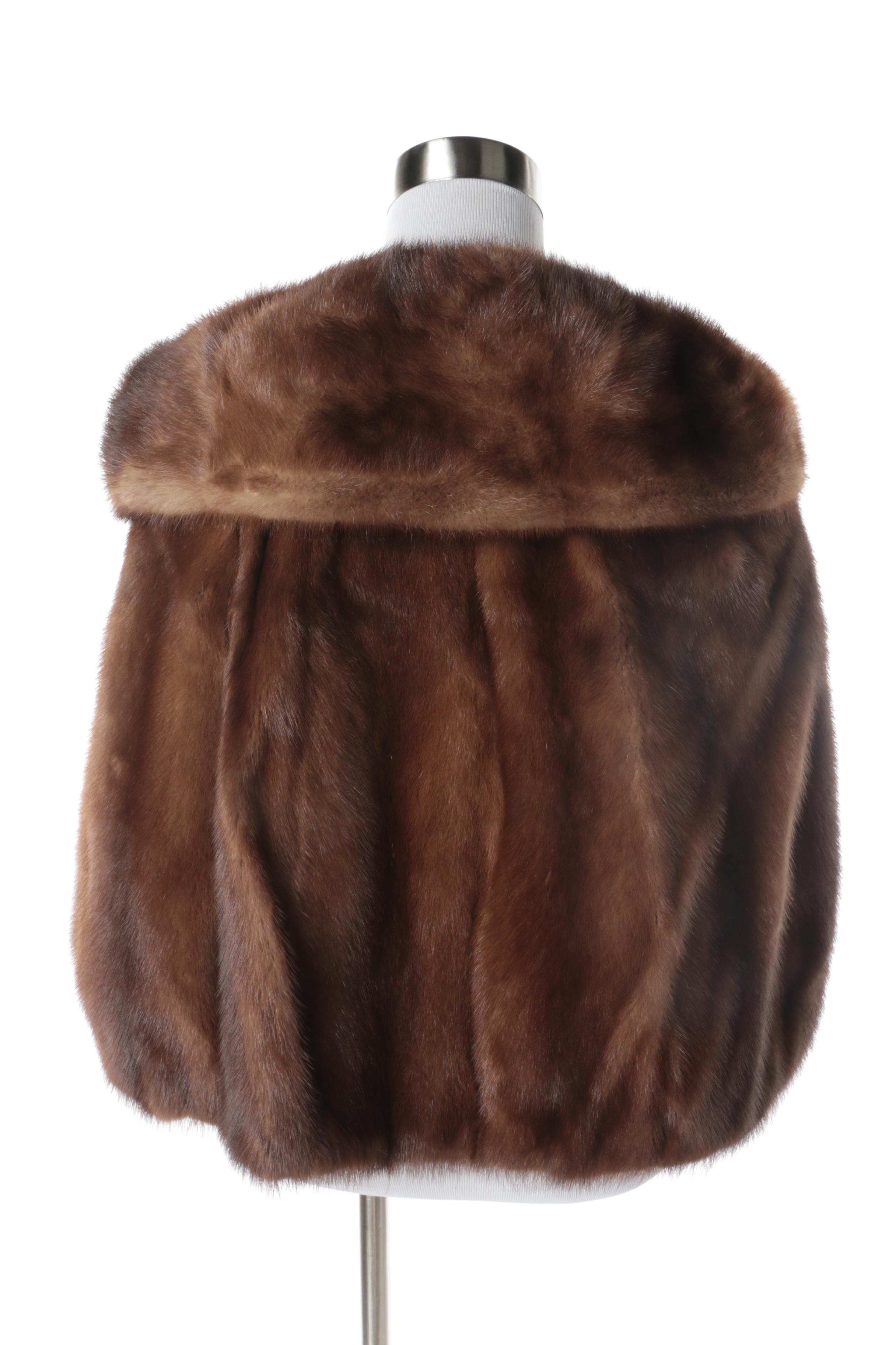 Women's Vintage Marshall Field & Company Brown Mink Fur Stole
