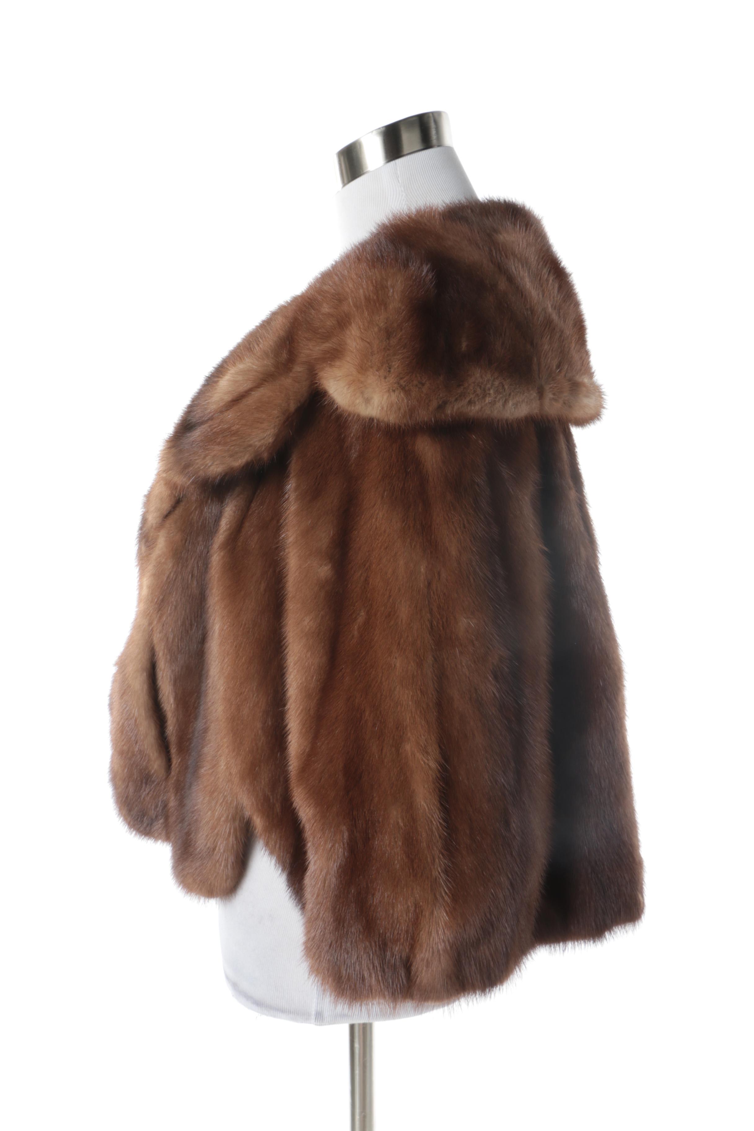 Women's Vintage Marshall Field & Company Brown Mink Fur Stole