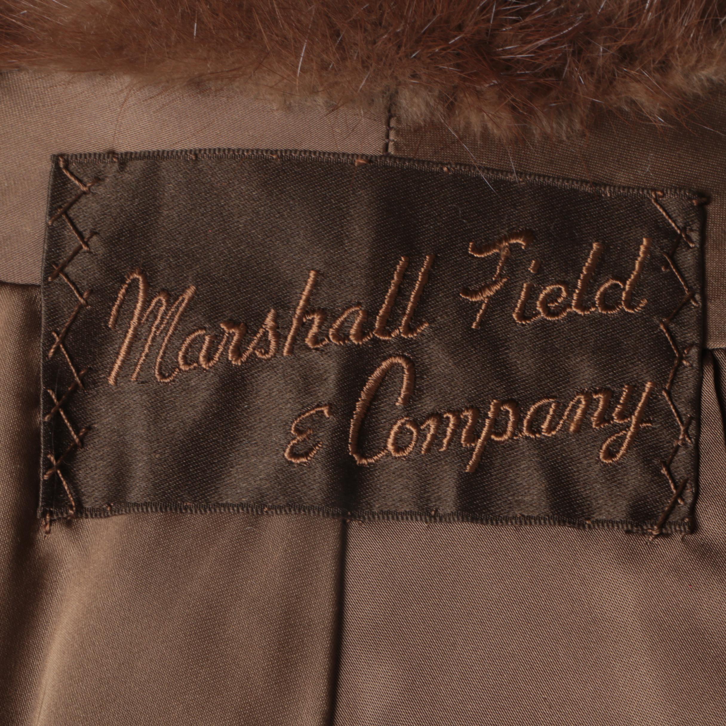 Women's Vintage Marshall Field & Company Brown Mink Fur Stole