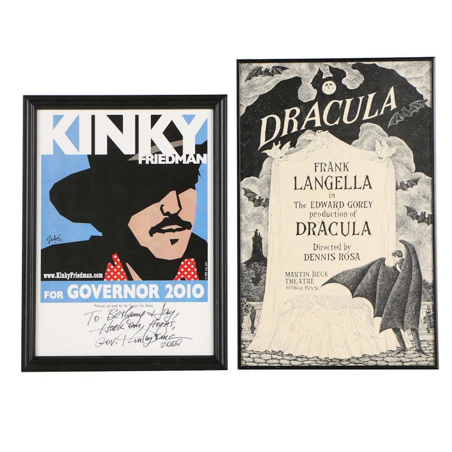 Edward Gorey 1977 "Dracula" Poster